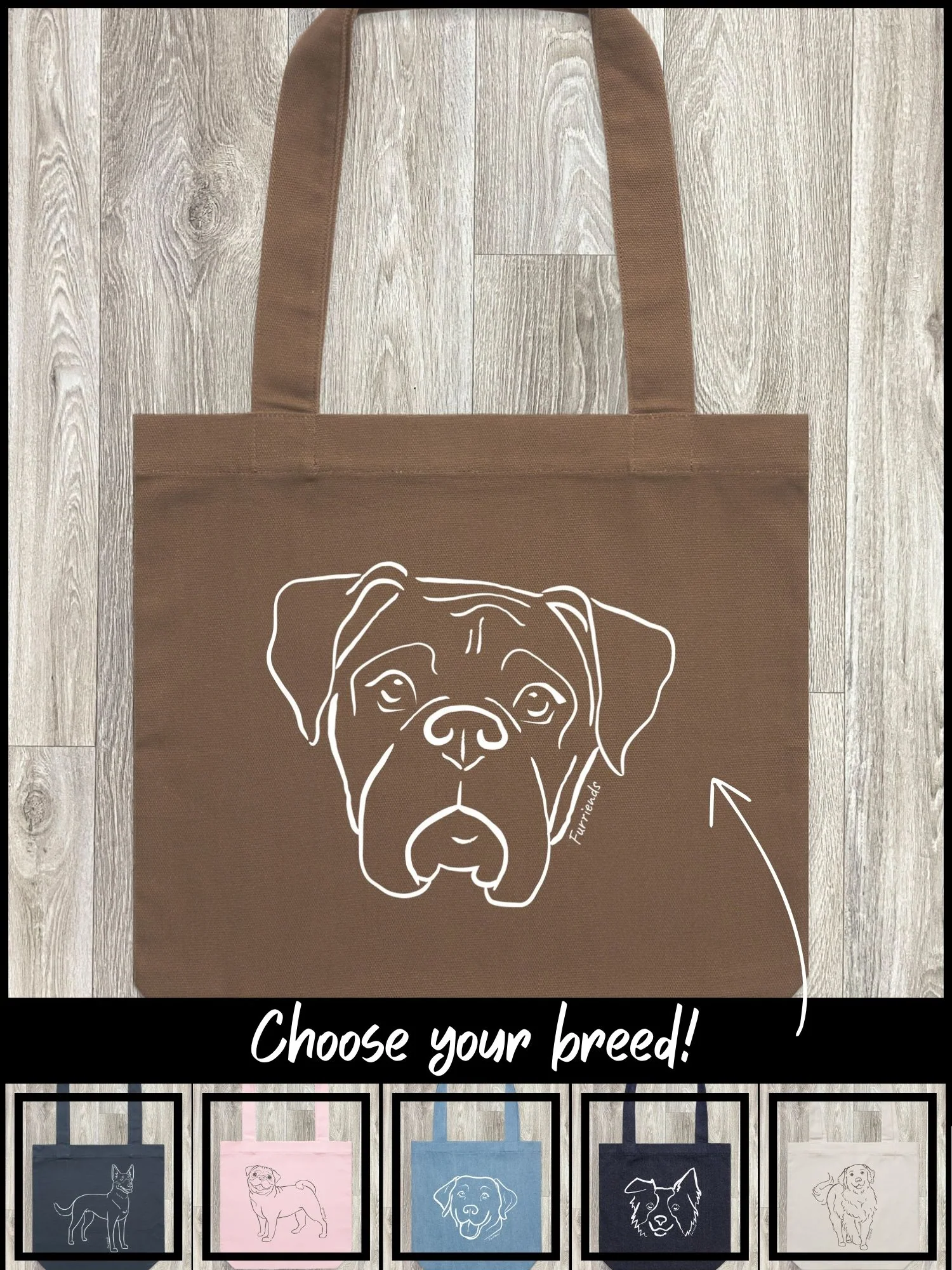 Dog Breed Edith Tote Bag (Customisable) - Image 9