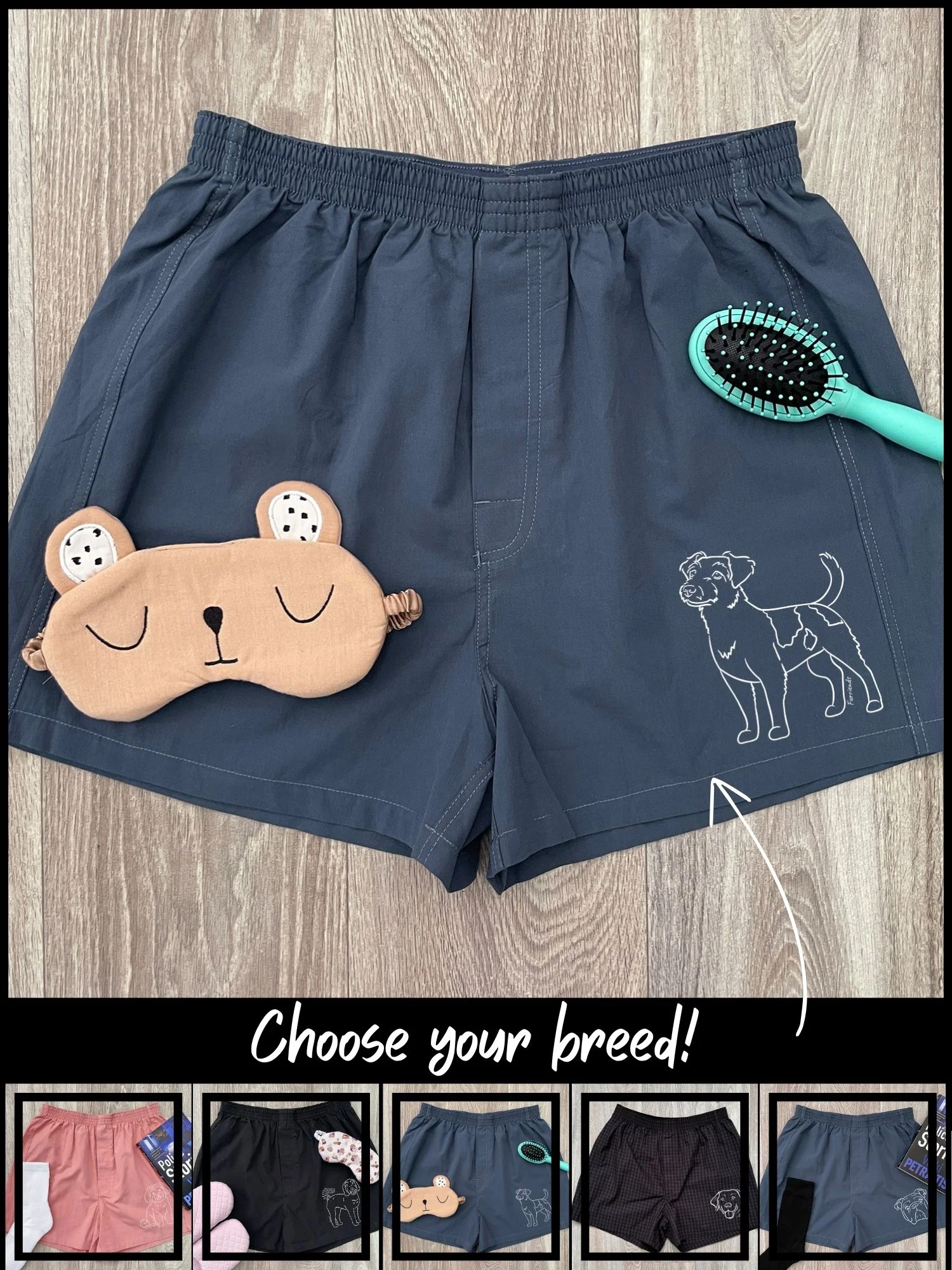 Dog Breed Finley Cotton Boxer Shorts (Customisable) - Image 2