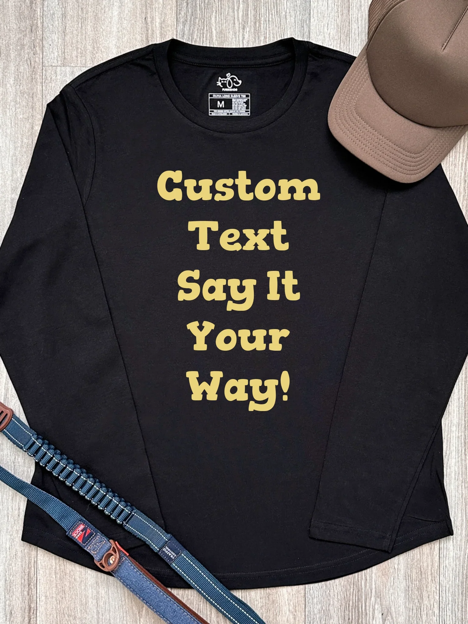 Customisable Text Olivia Women's Long Sleeve Tee
