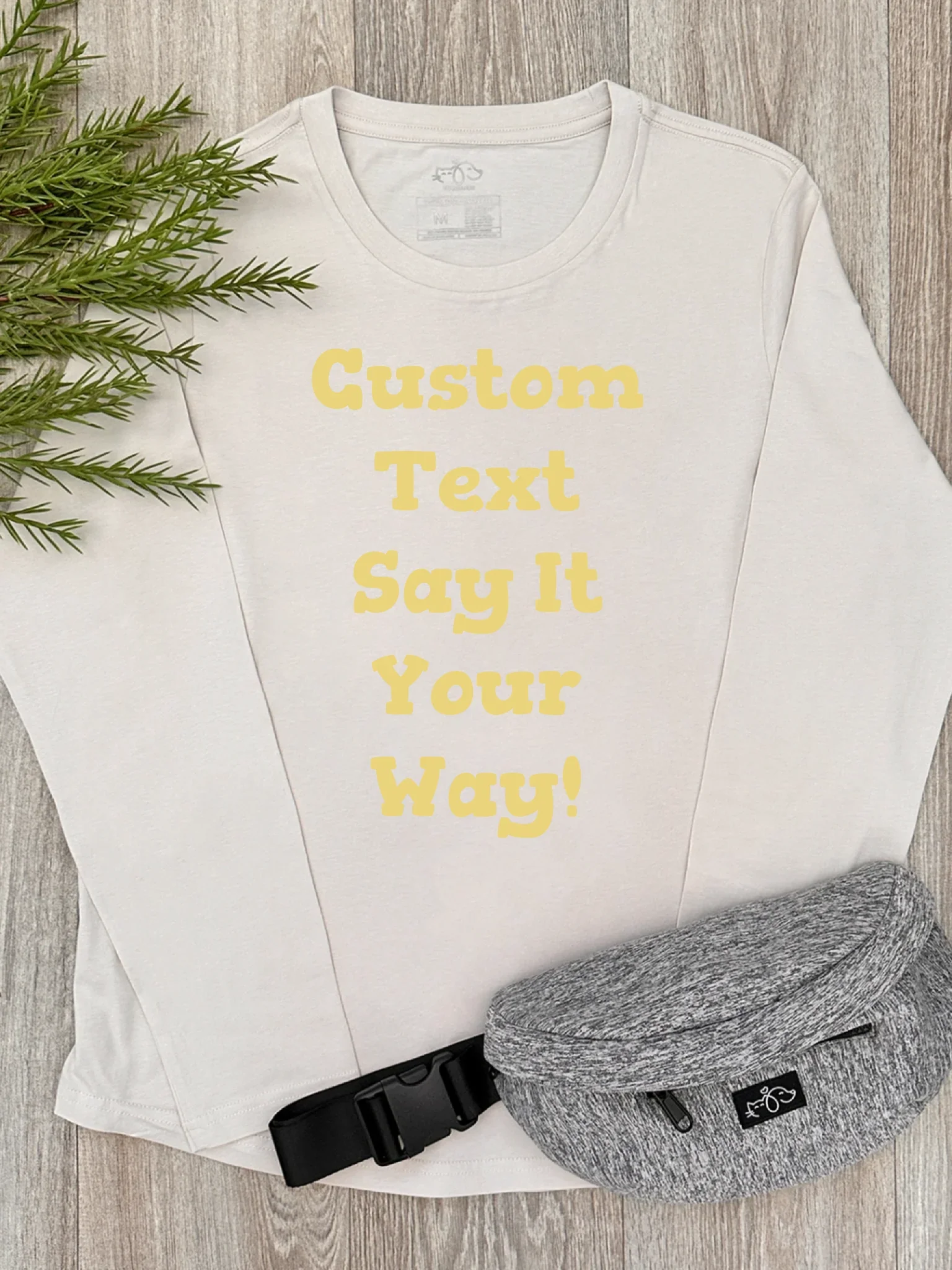 Customisable Text Olivia Women's Long Sleeve Tee - Image 3