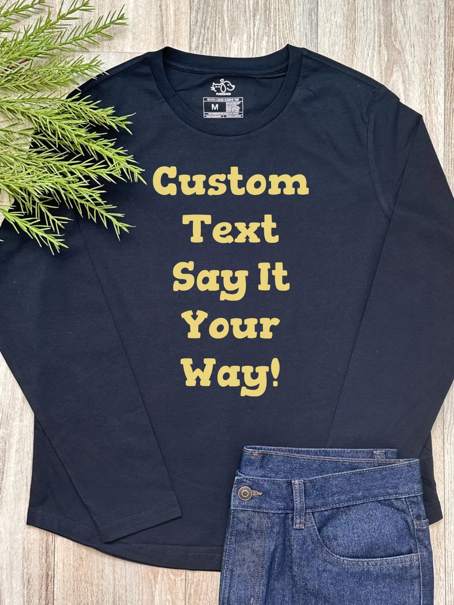 Customisable Text Olivia Women's Long Sleeve Tee - Image 4