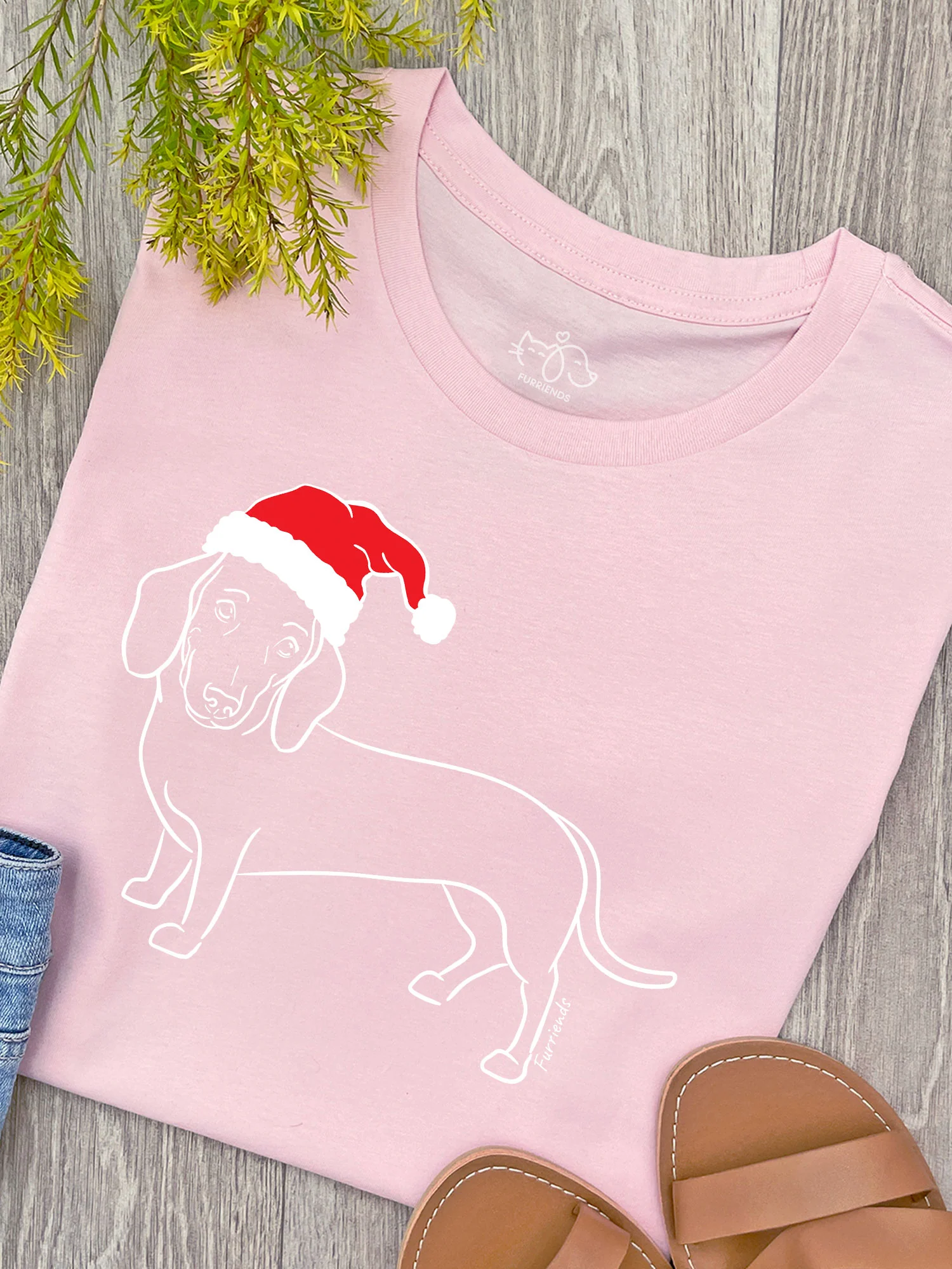 Dachshund Christmas Edition Ava Women's Regular Fit Tee - Image 4