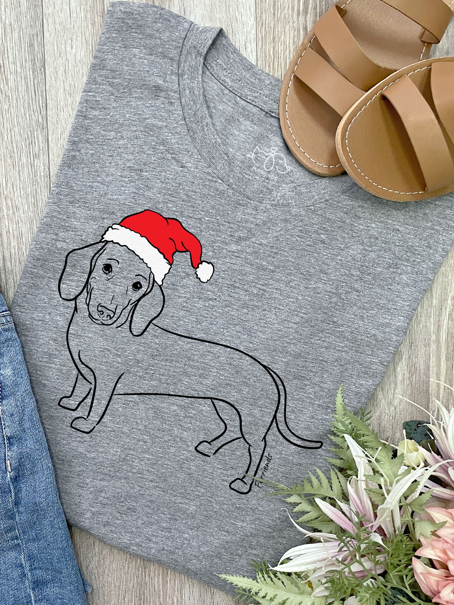 Dachshund Christmas Edition Ava Women's Regular Fit Tee - Image 7