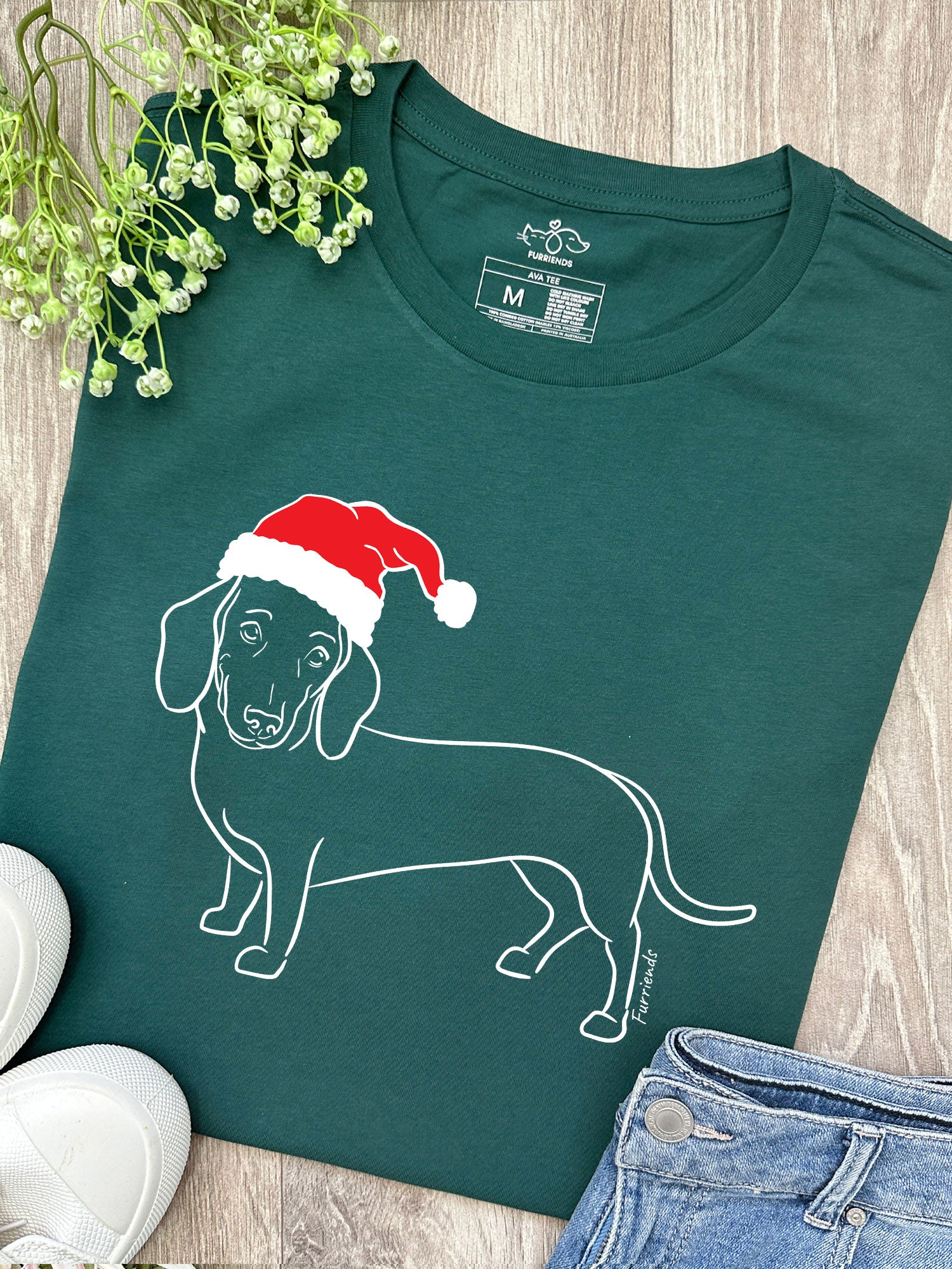 Dachshund Christmas Edition Ava Women's Regular Fit Tee - Image 8