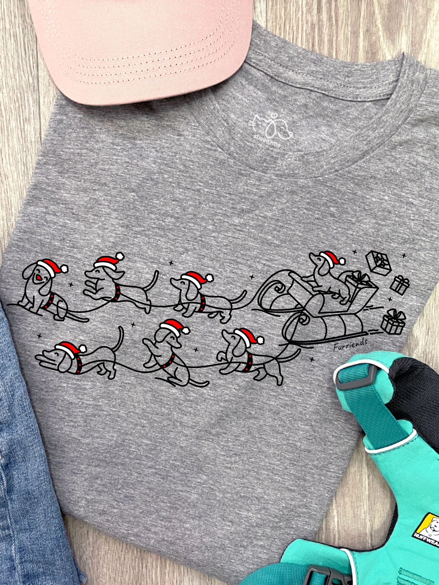 Dachshund Through The Snow Ava Women's Regular Fit Tee - Image 3
