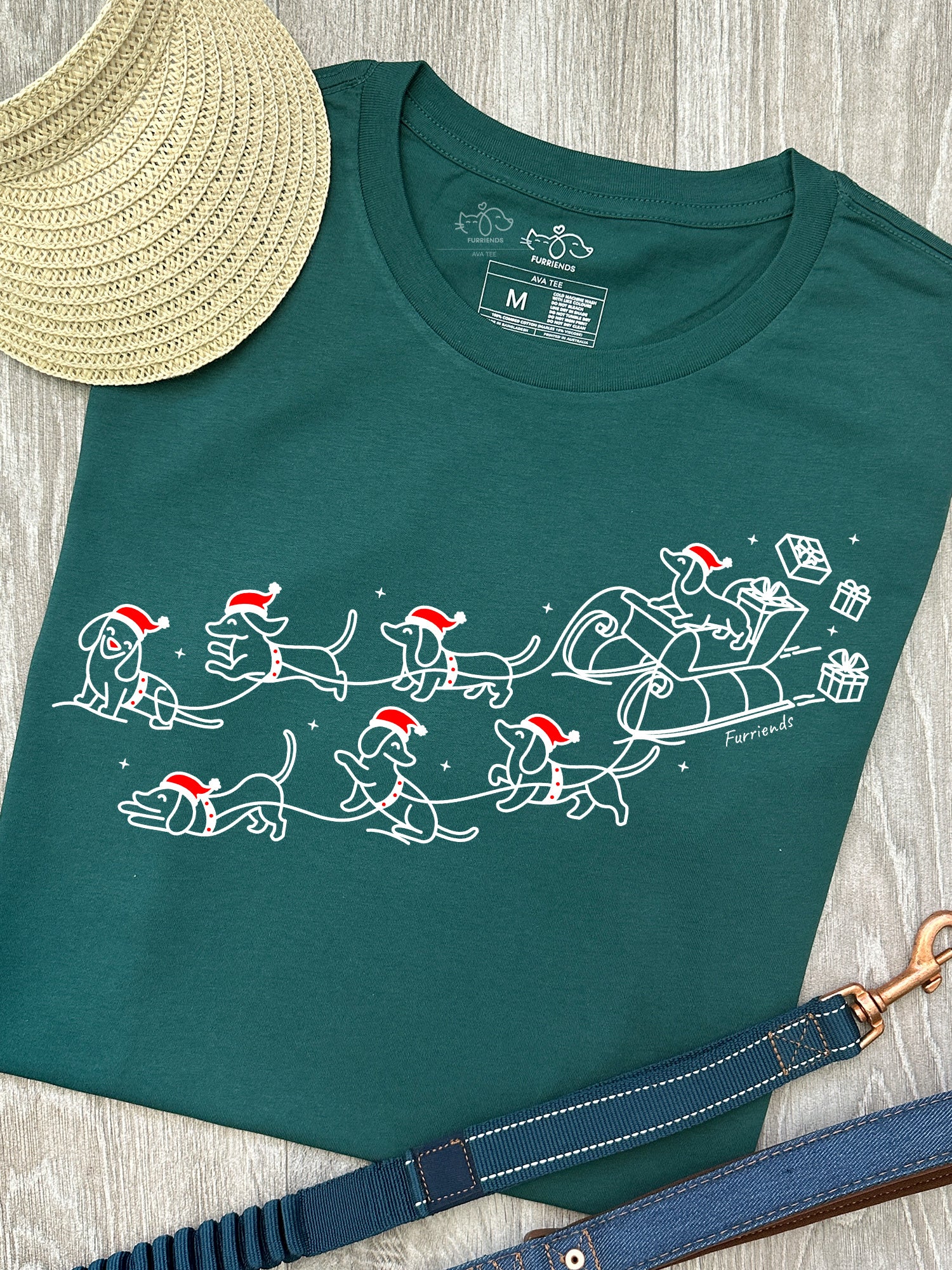 Dachshund Through The Snow Ava Women's Regular Fit Tee - Image 4