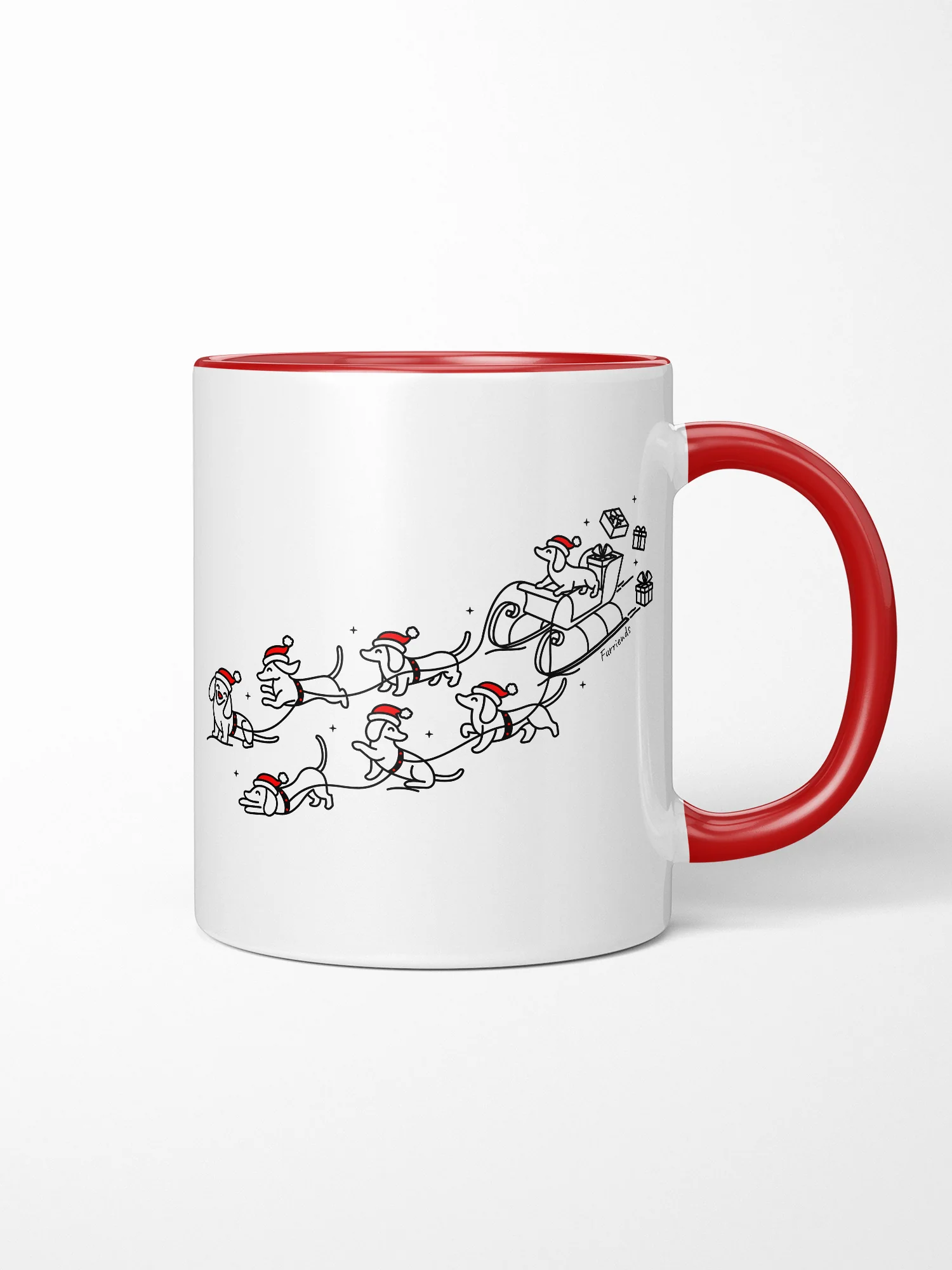Dachshund Through The Snow Ceramic Mug