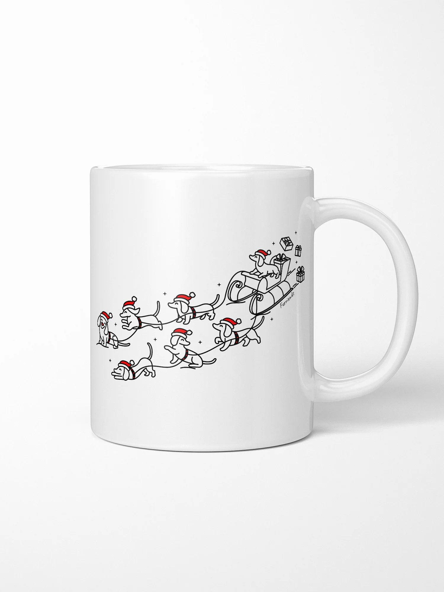 Dachshund Through The Snow Ceramic Mug - Image 2
