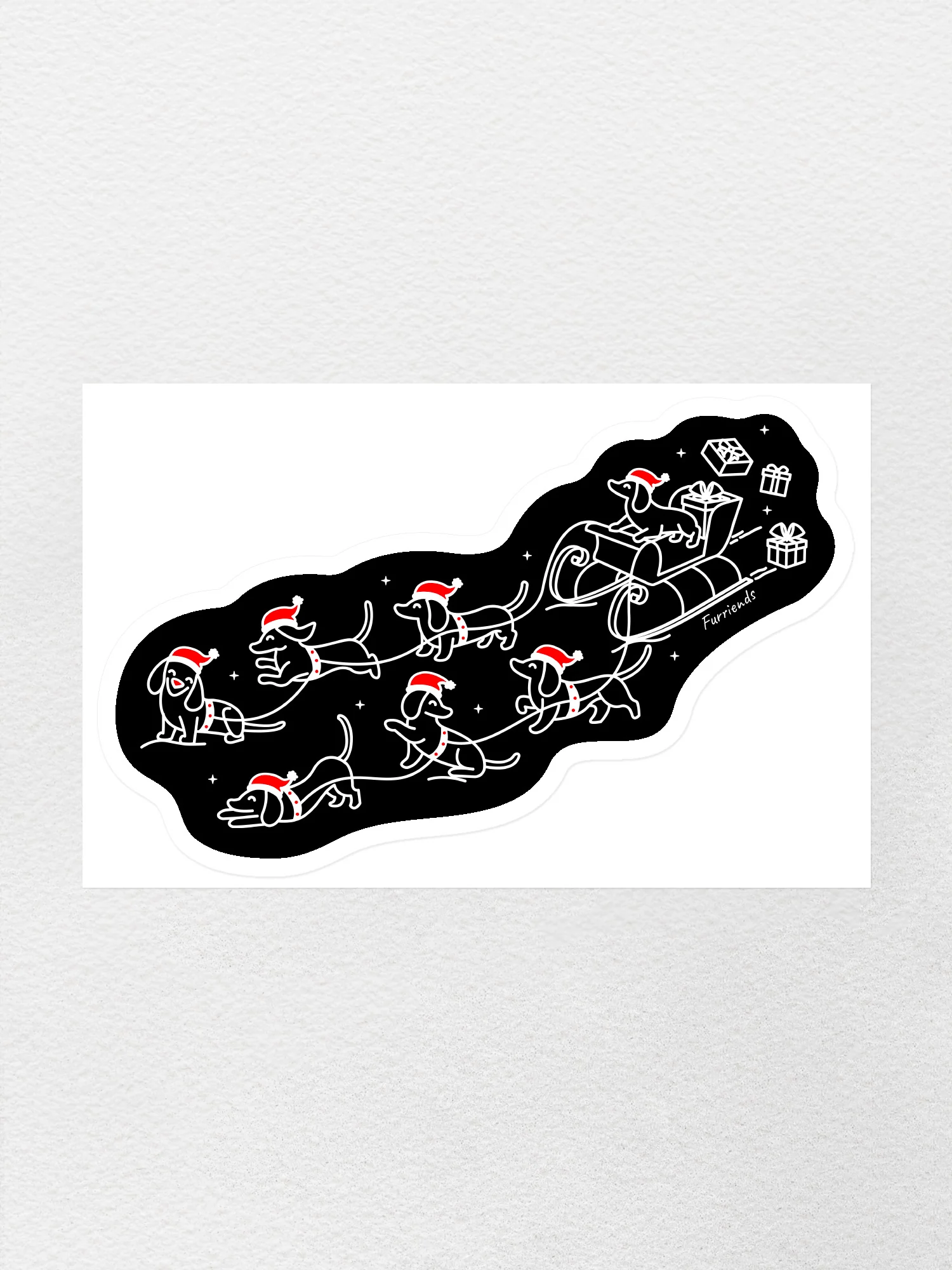 Dachshund Through The Snow Sticker - Image 4