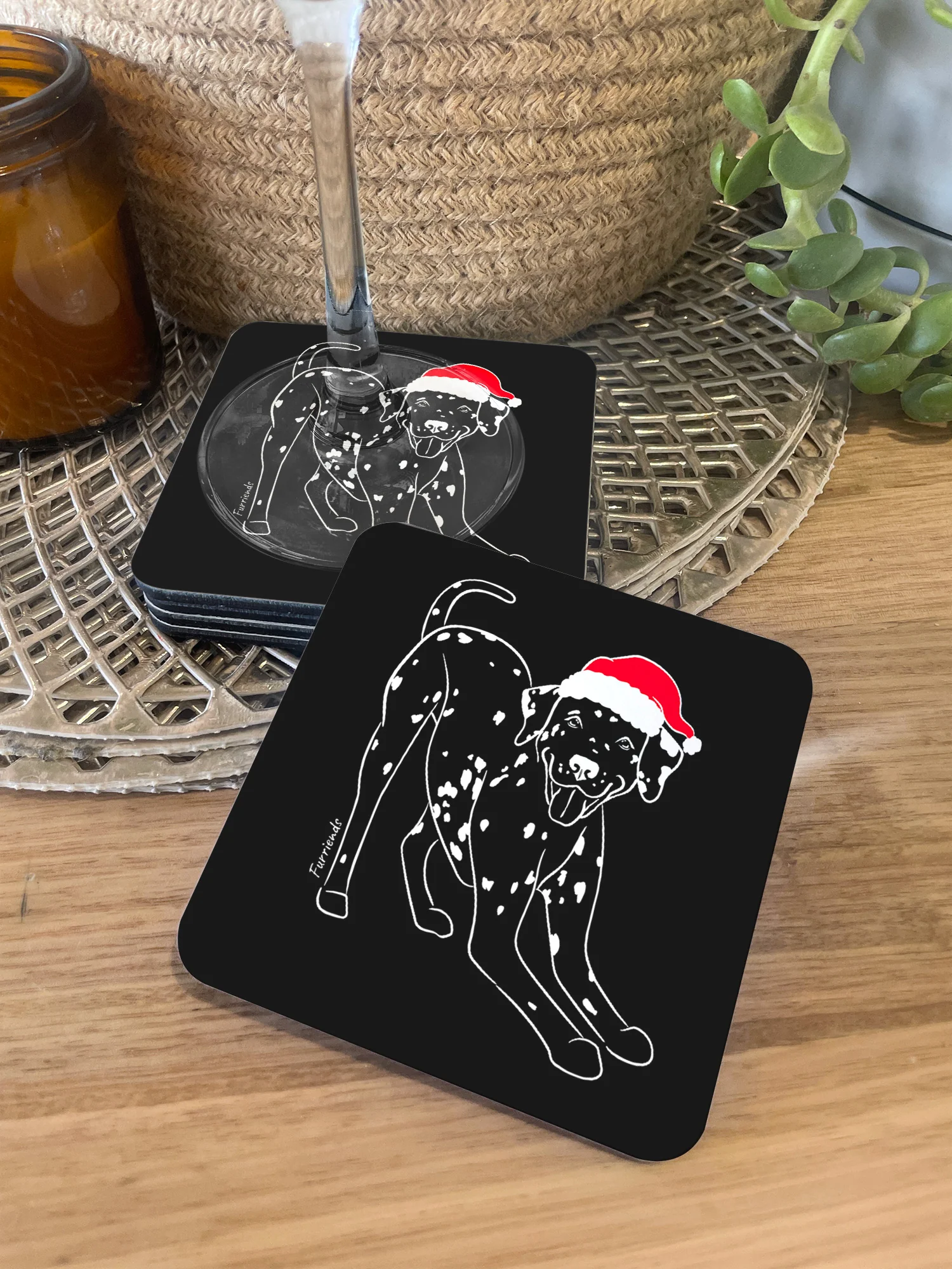 Dalmatian Christmas Edition Coaster - Image 2