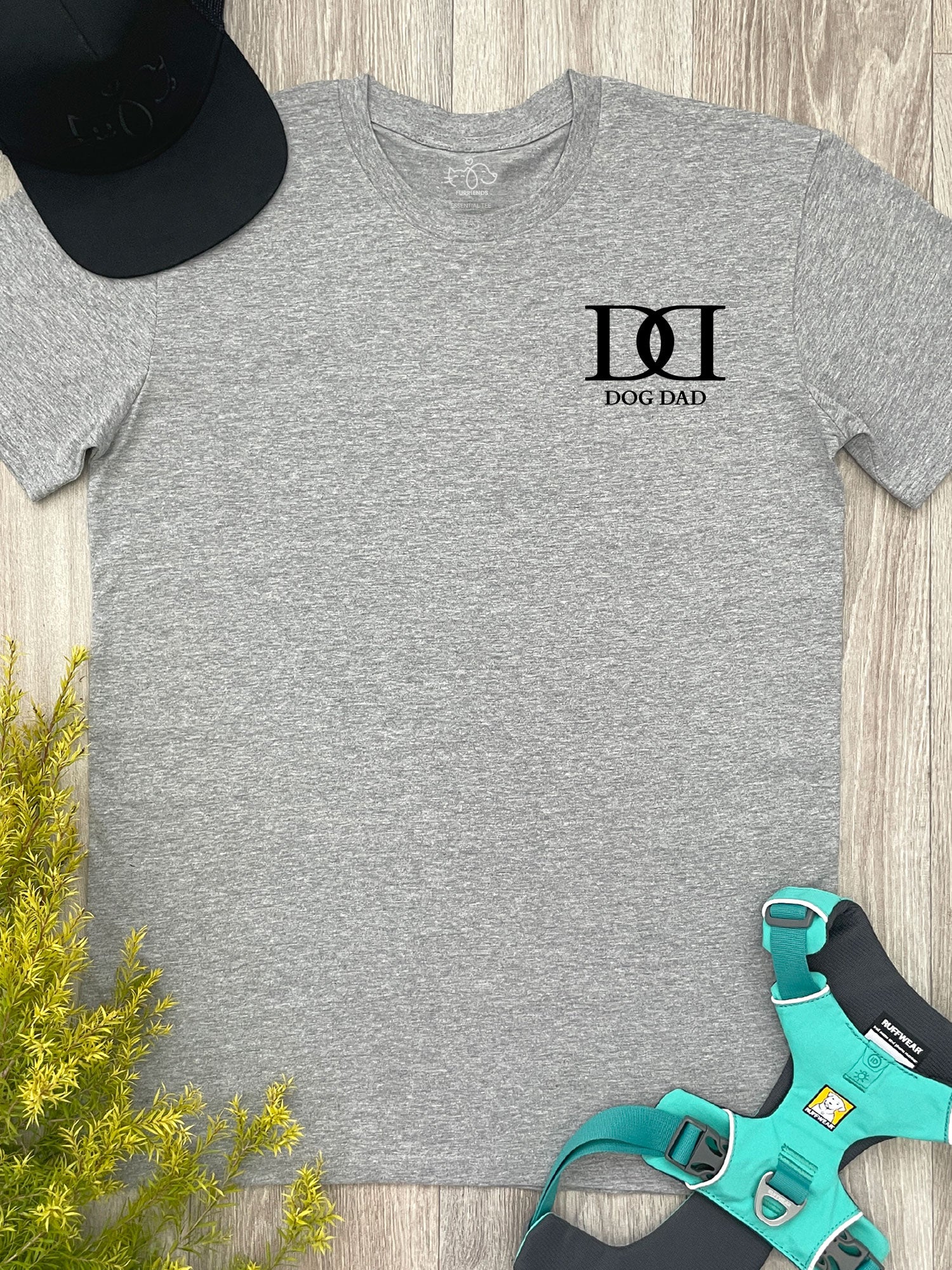 Dog Dad Monogram Essential Unisex Tee - Image 10