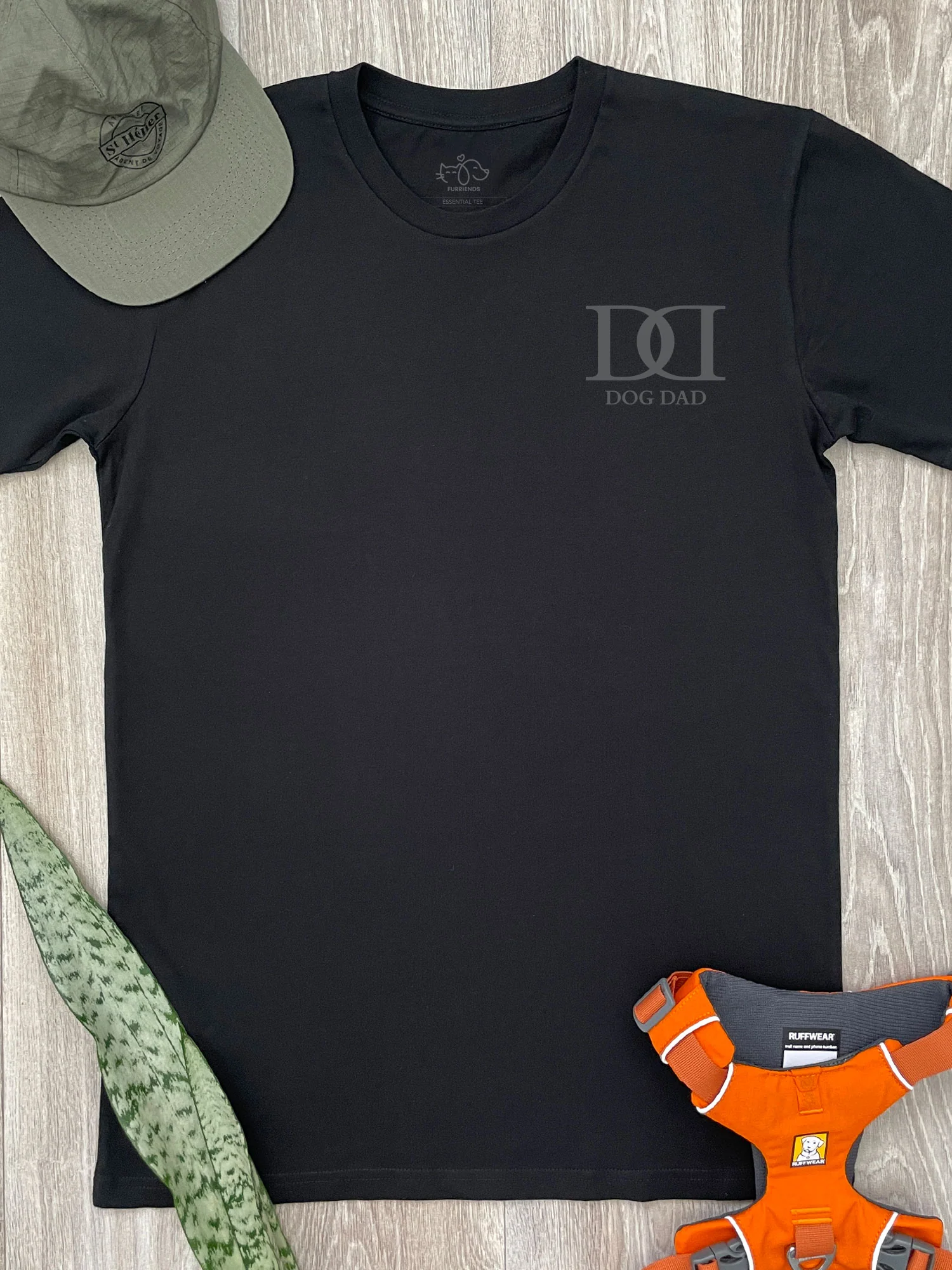 Dog Dad Monogram Essential Unisex Tee - Image 2