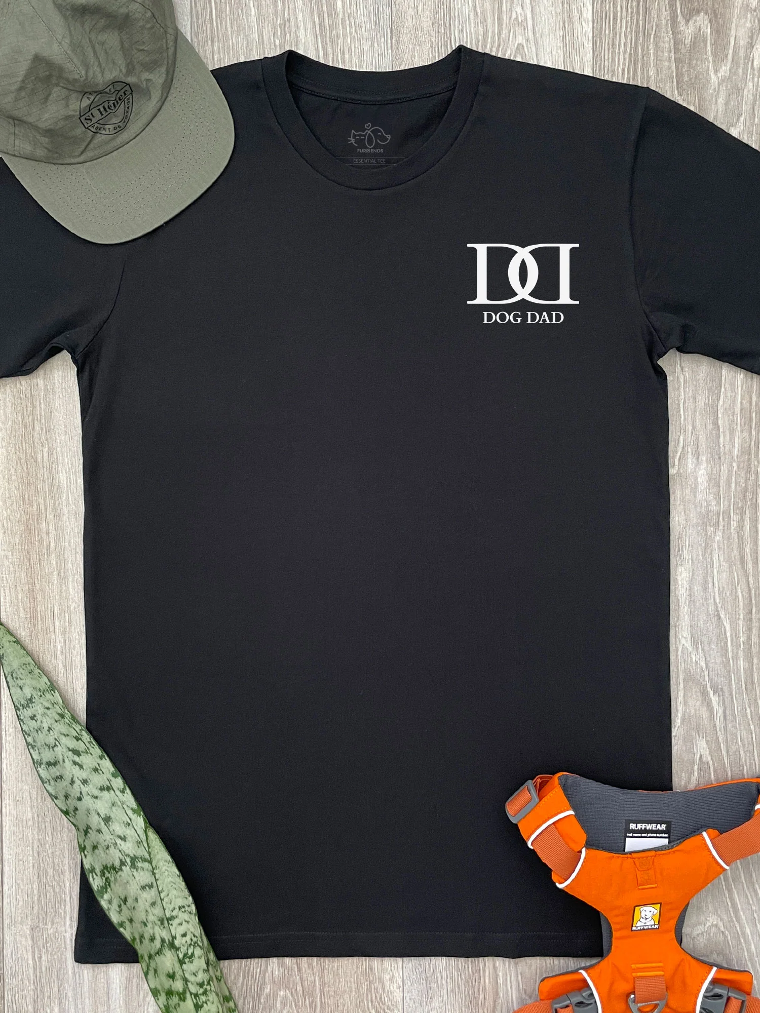 Dog Dad Monogram Essential Unisex Tee - Image 6