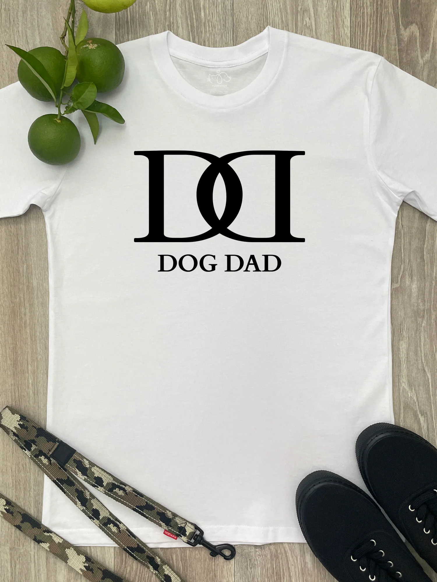 Dog Dad Monogram Essential Unisex Tee - Image 7