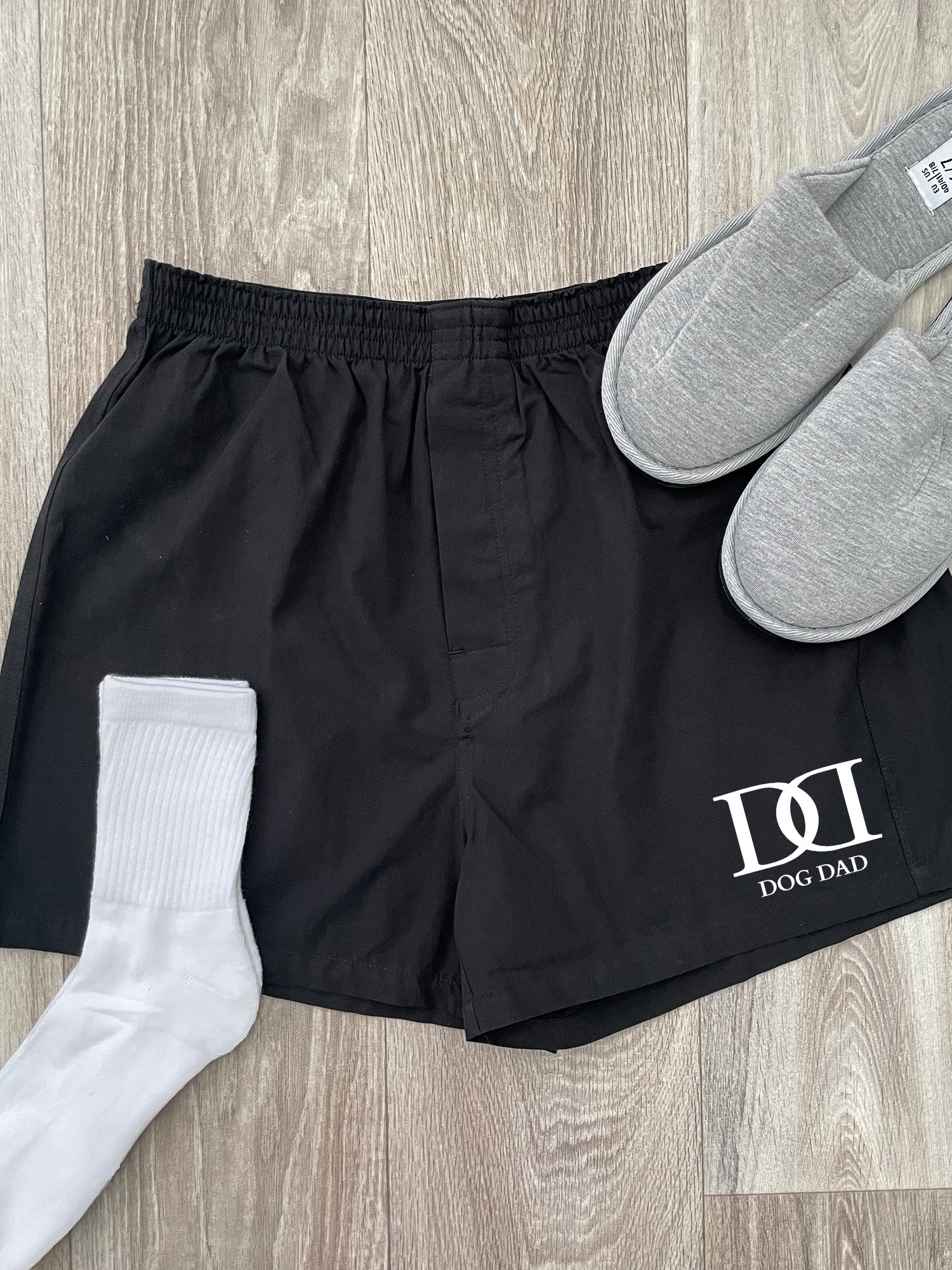 Dog Dad Monogram Finley Cotton Boxer Shorts - Image 3