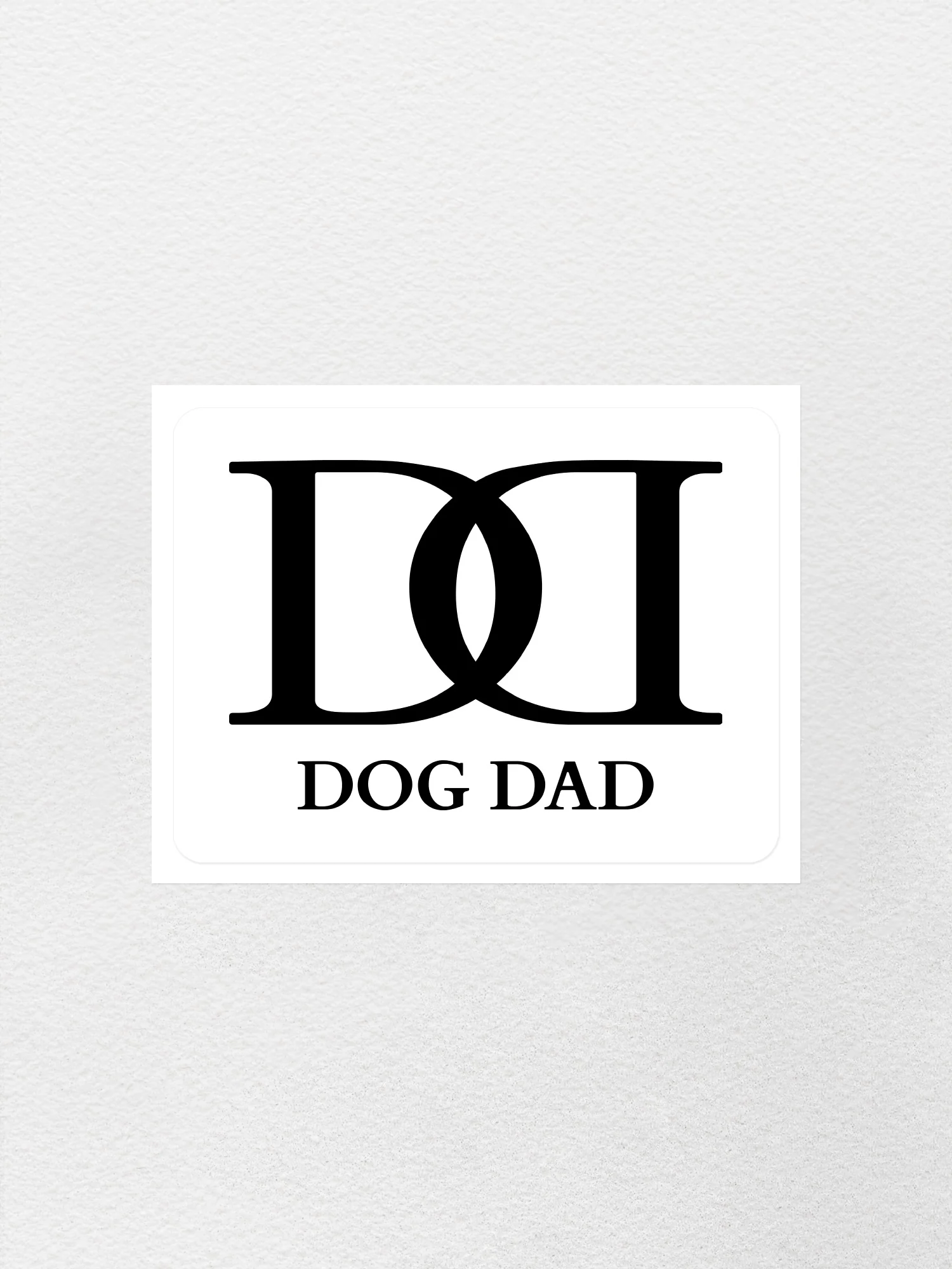 Dog Dad Monogram Sticker - Image 2