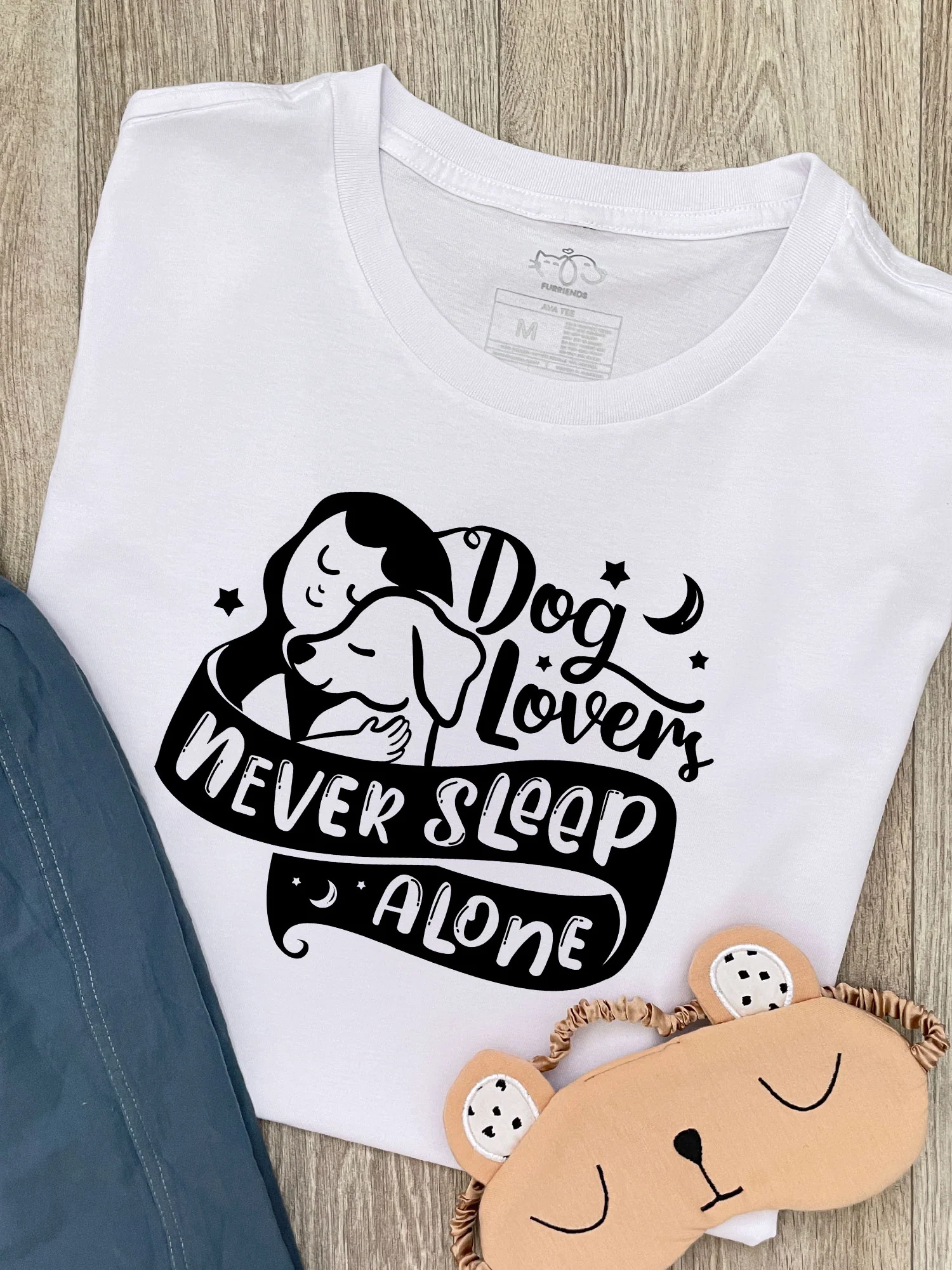 Dog Lovers Never Sleep Alone Ava Women's Regular Fit Tee - Image 5