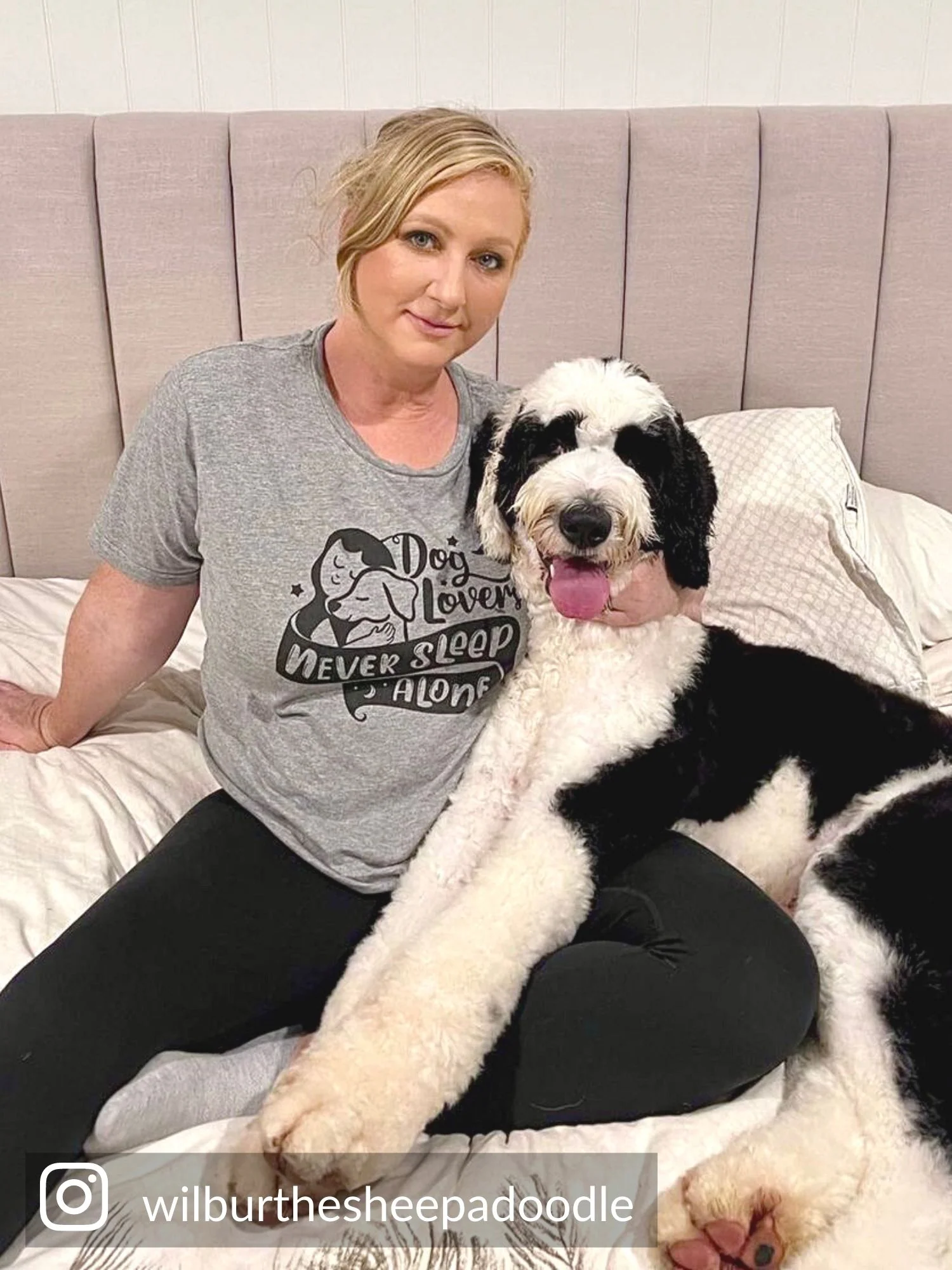 Dog Lovers Never Sleep Alone Ava Women's Regular Fit Tee - Image 6