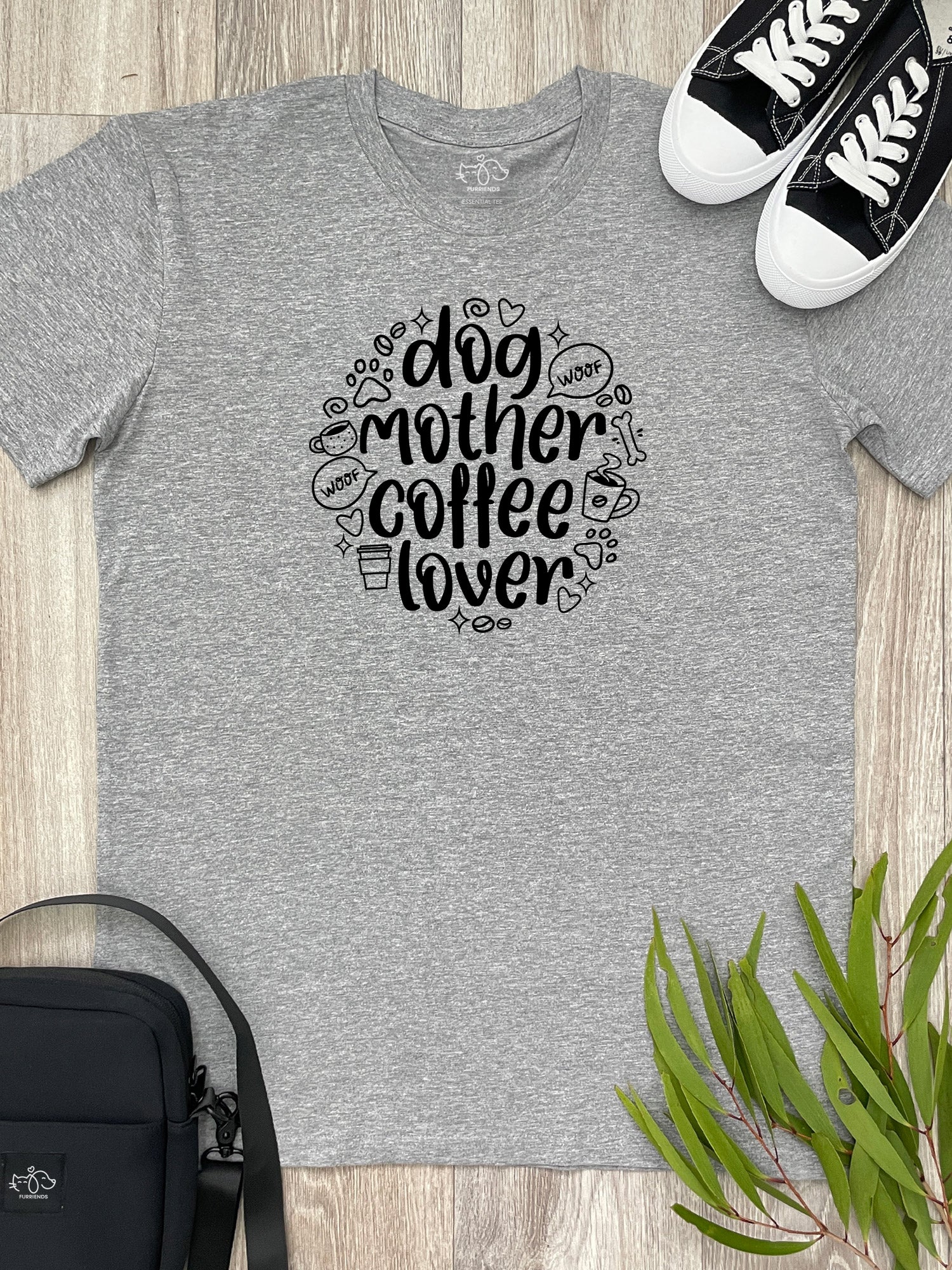 Dog Mother Coffee Lover Essential Unisex Tee - Image 3