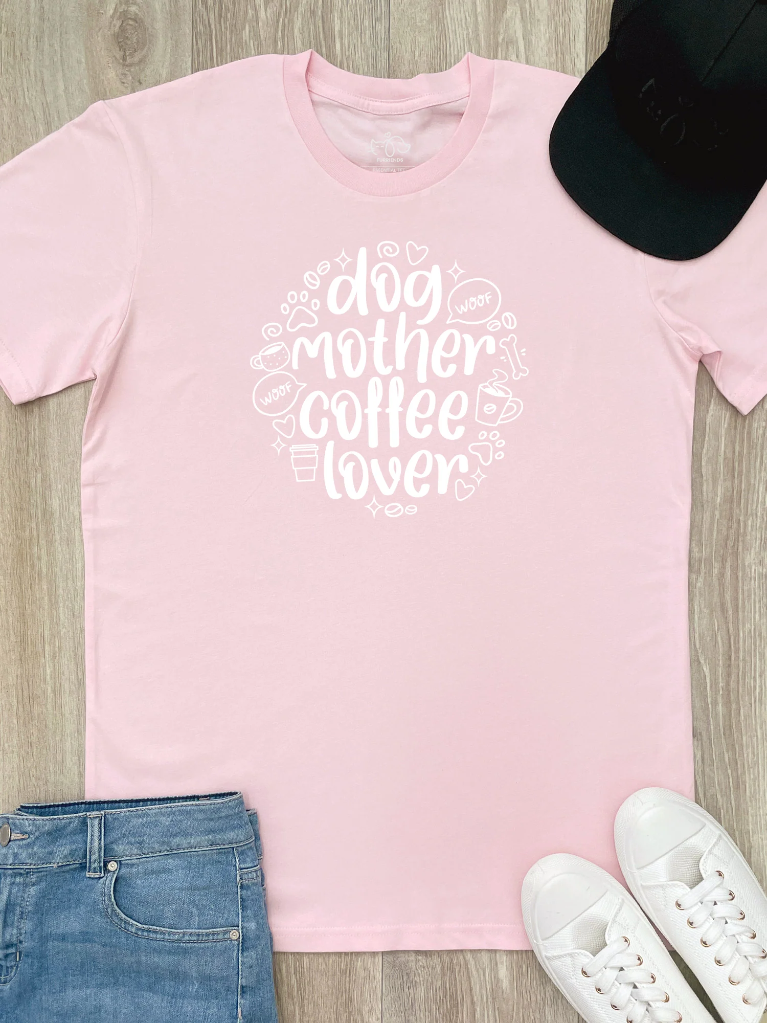 Dog Mother Coffee Lover Essential Unisex Tee - Image 4