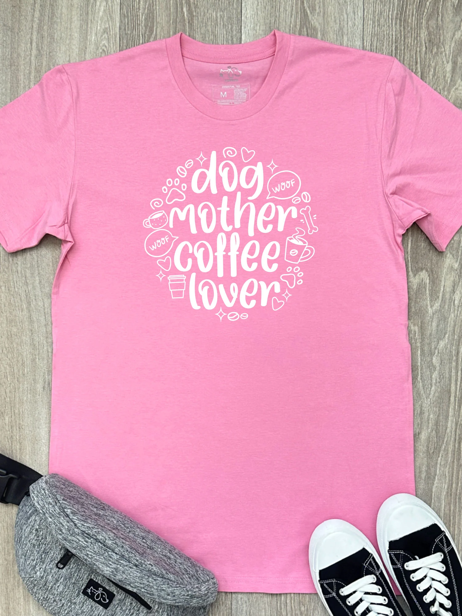 Dog Mother Coffee Lover Essential Unisex Tee - Image 7