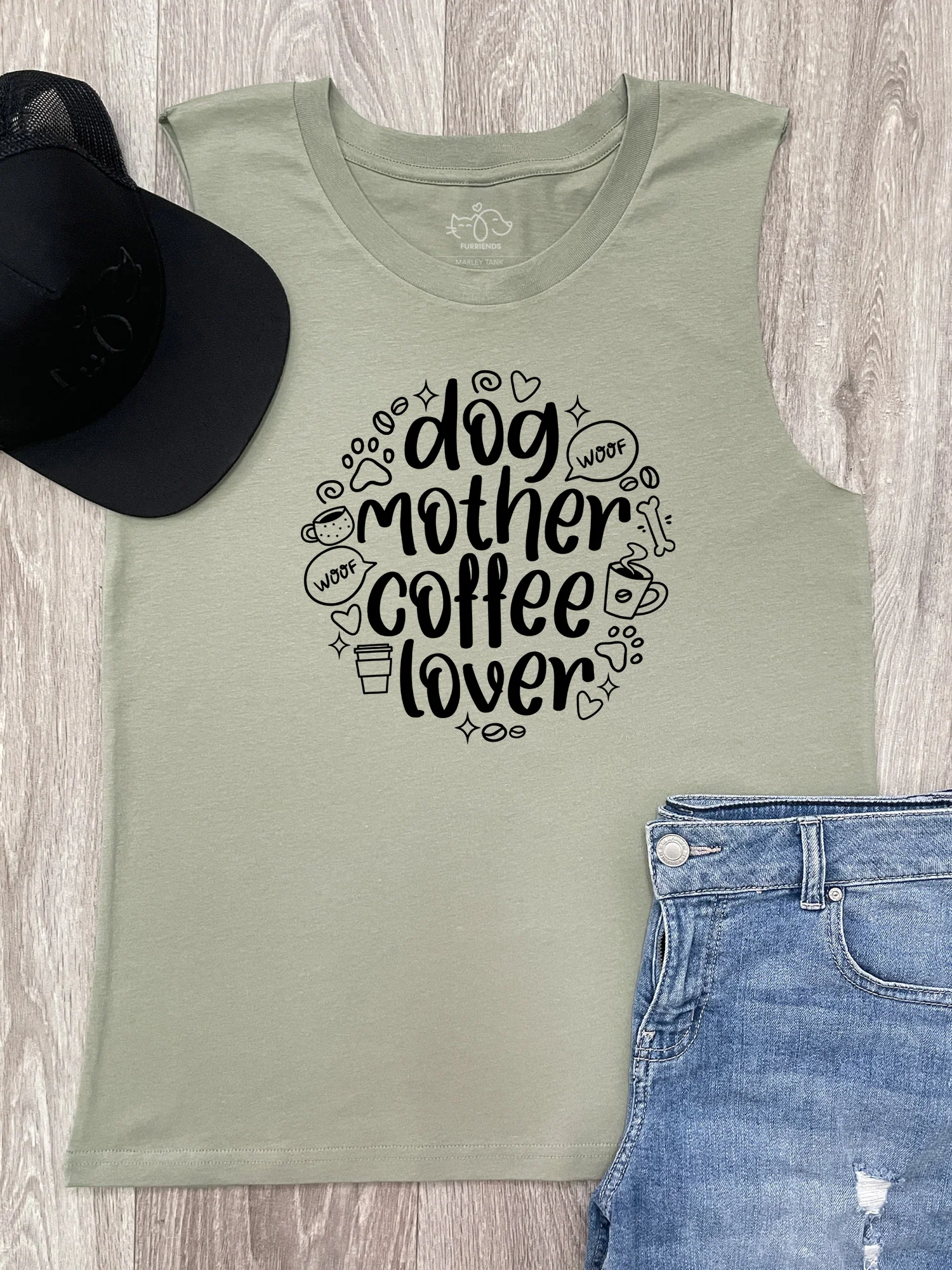 Dog Mother Coffee Lover Marley Tank - Image 3