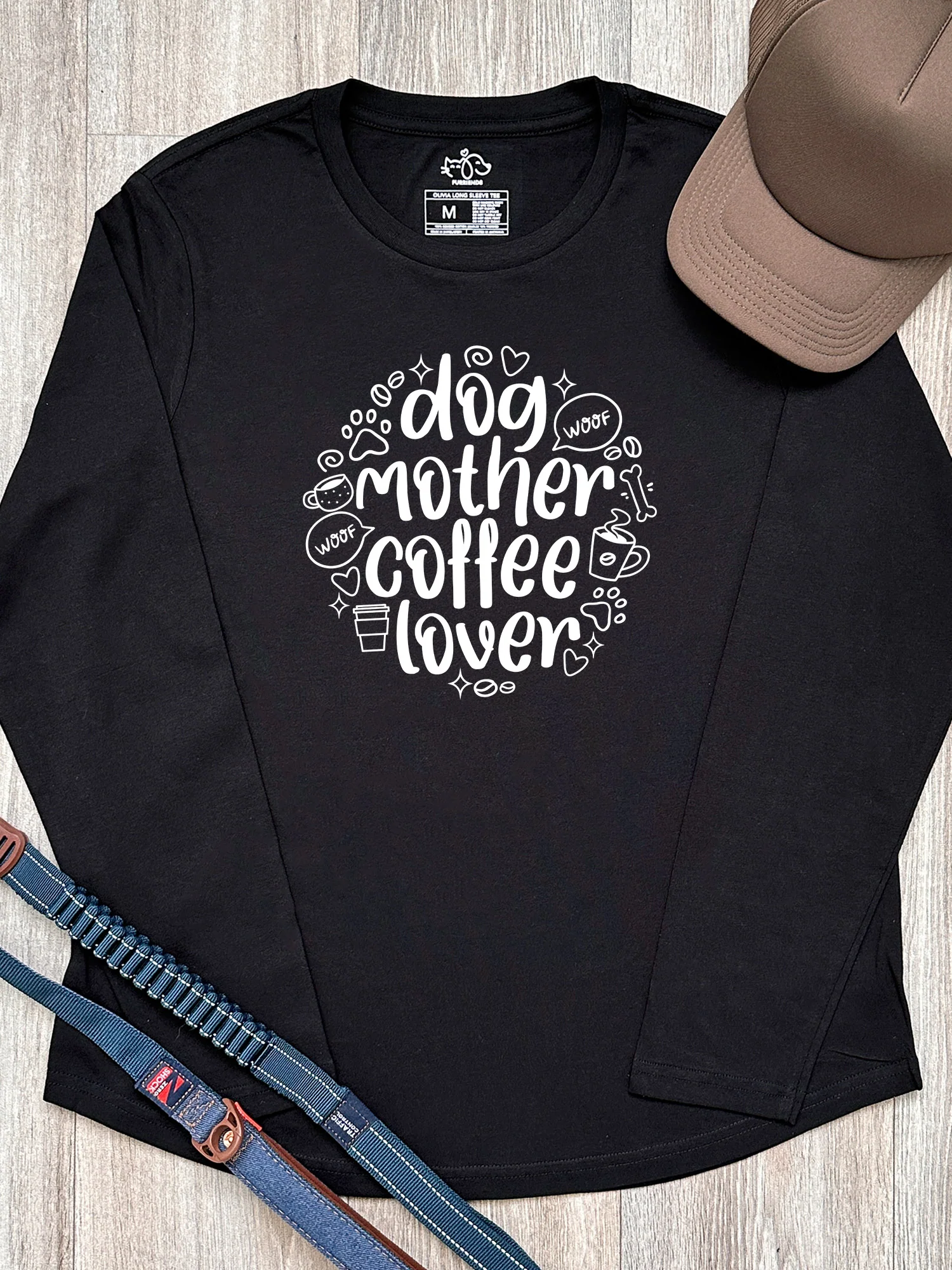 Dog Mother Coffee Lover Olivia Long Sleeve Tee