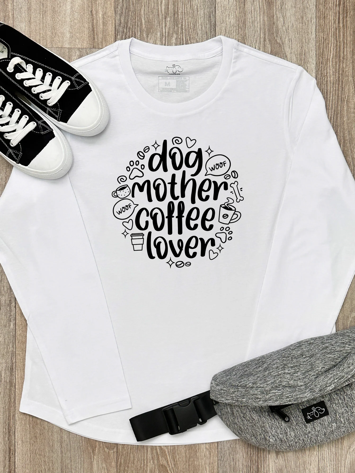 Dog Mother Coffee Lover Olivia Long Sleeve Tee - Image 2