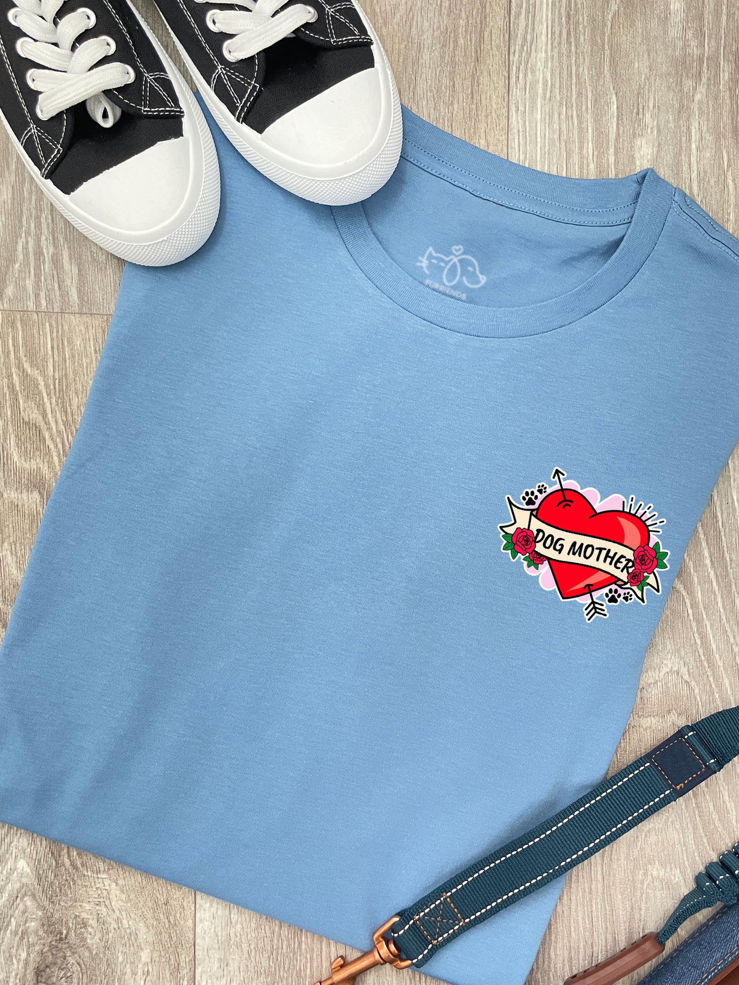 Dog Mother Heart Tattoo Ava Women's Regular Fit Tee - Image 3