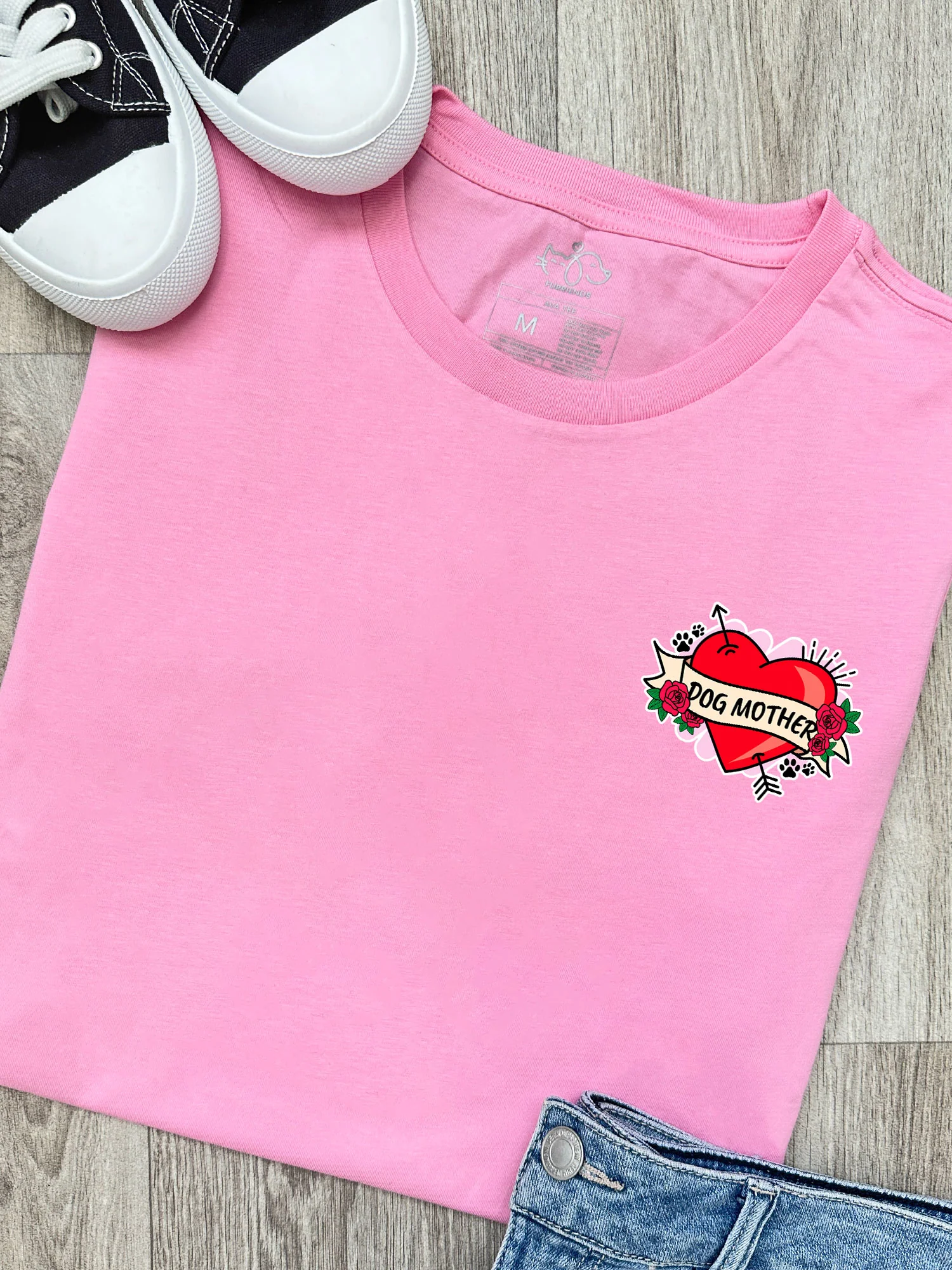 Dog Mother Heart Tattoo Ava Women's Regular Fit Tee - Image 8