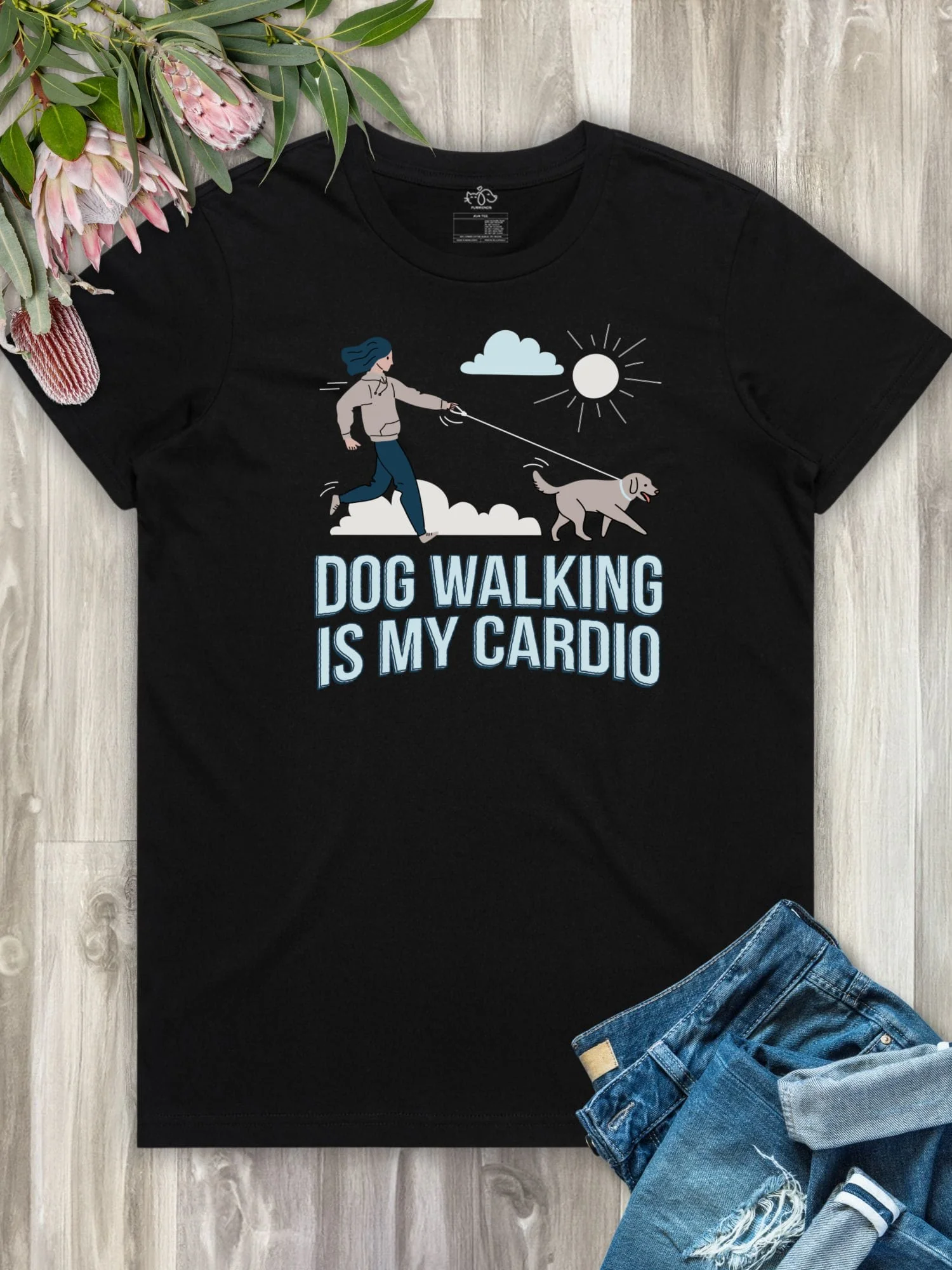 Dog Walking Is My Cardio Ava Women's Regular Fit Tee - Image 2