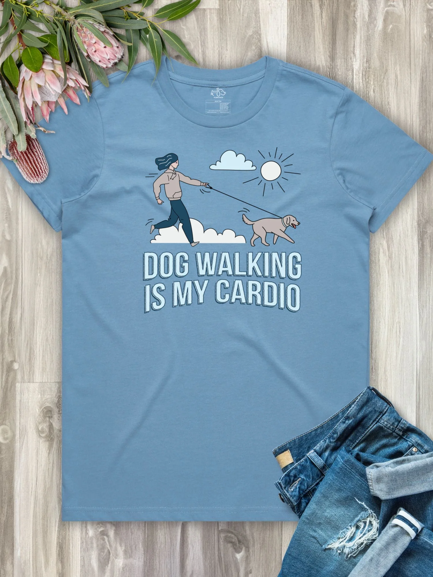 Dog Walking Is My Cardio Ava Women's Regular Fit Tee - Image 3