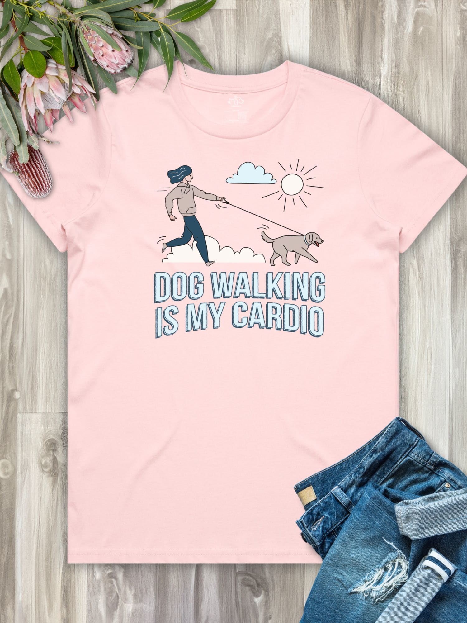Dog Walking Is My Cardio Ava Women's Regular Fit Tee - Image 4