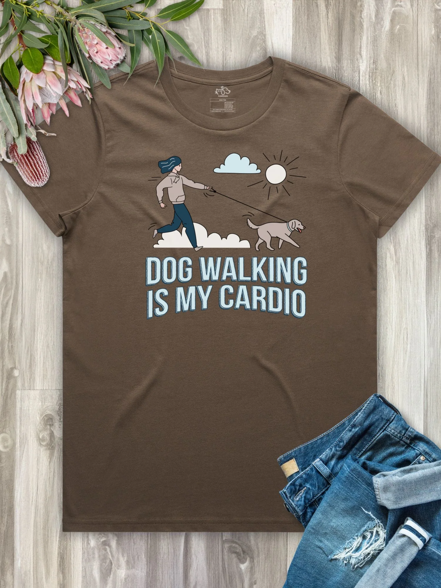 Dog Walking Is My Cardio Ava Women's Regular Fit Tee - Image 7