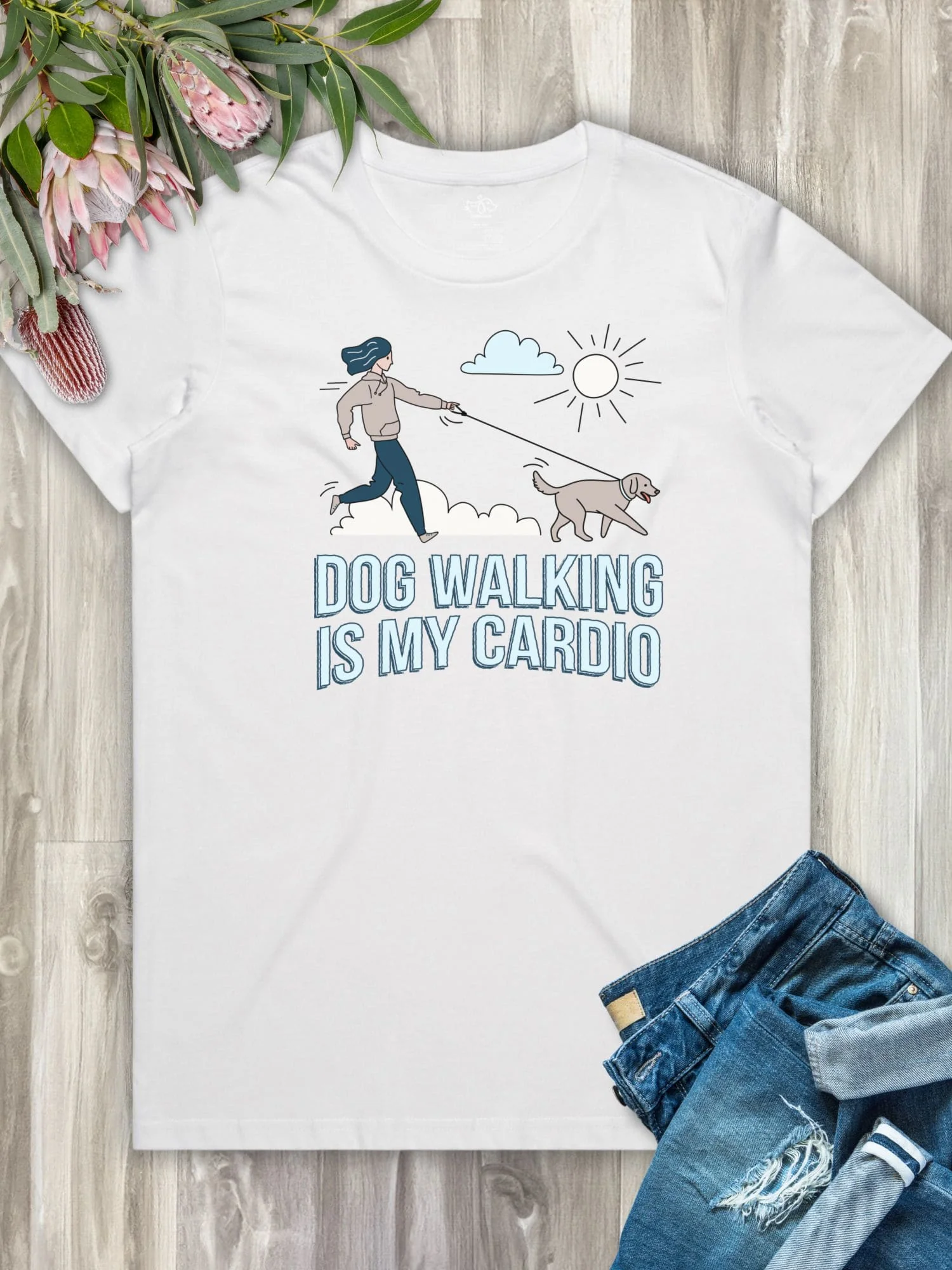 Dog Walking Is My Cardio Ava Women's Regular Fit Tee - Image 8