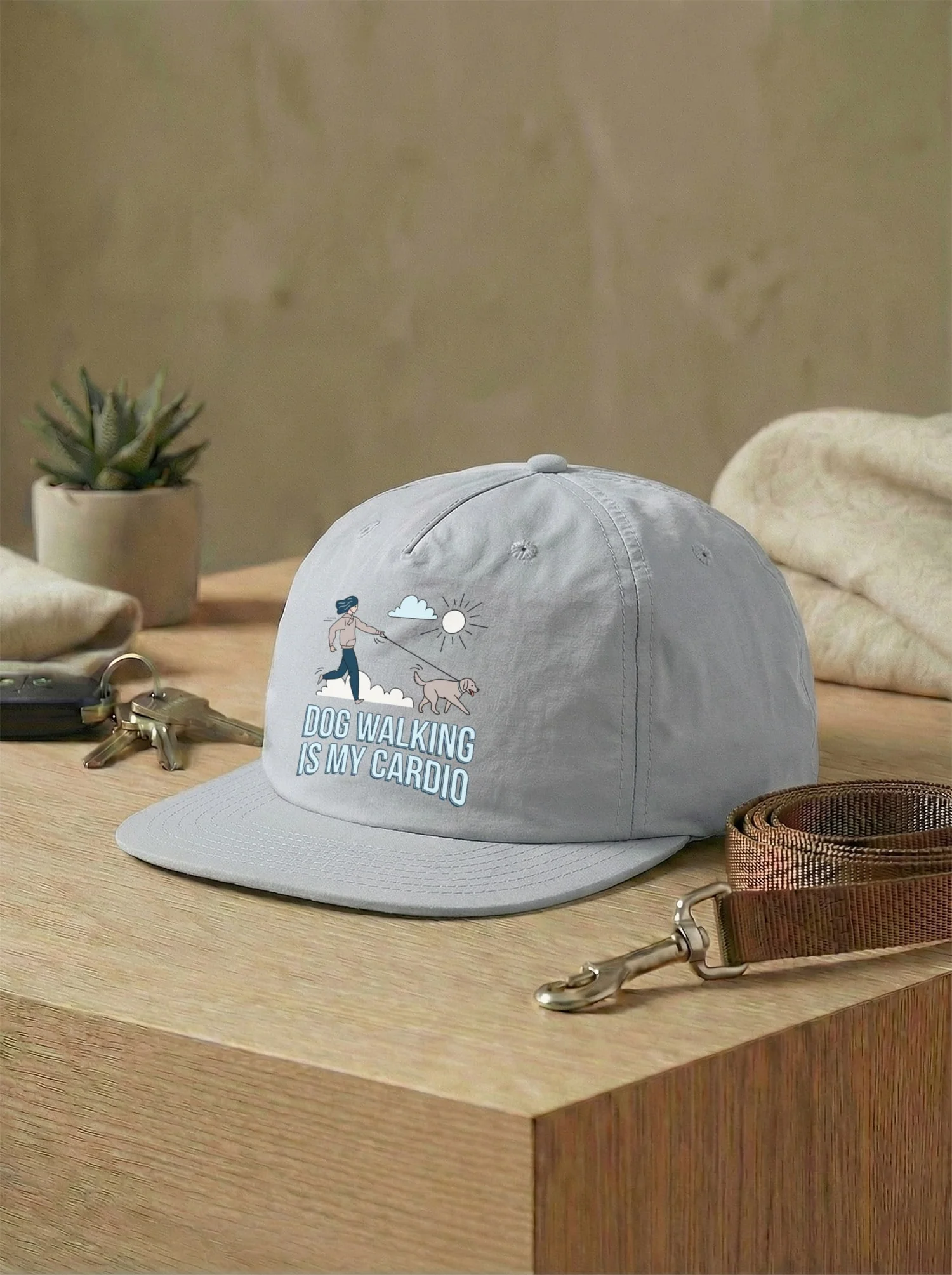 Dog Walking Is My Cardio Quick Dry Cap - Image 5
