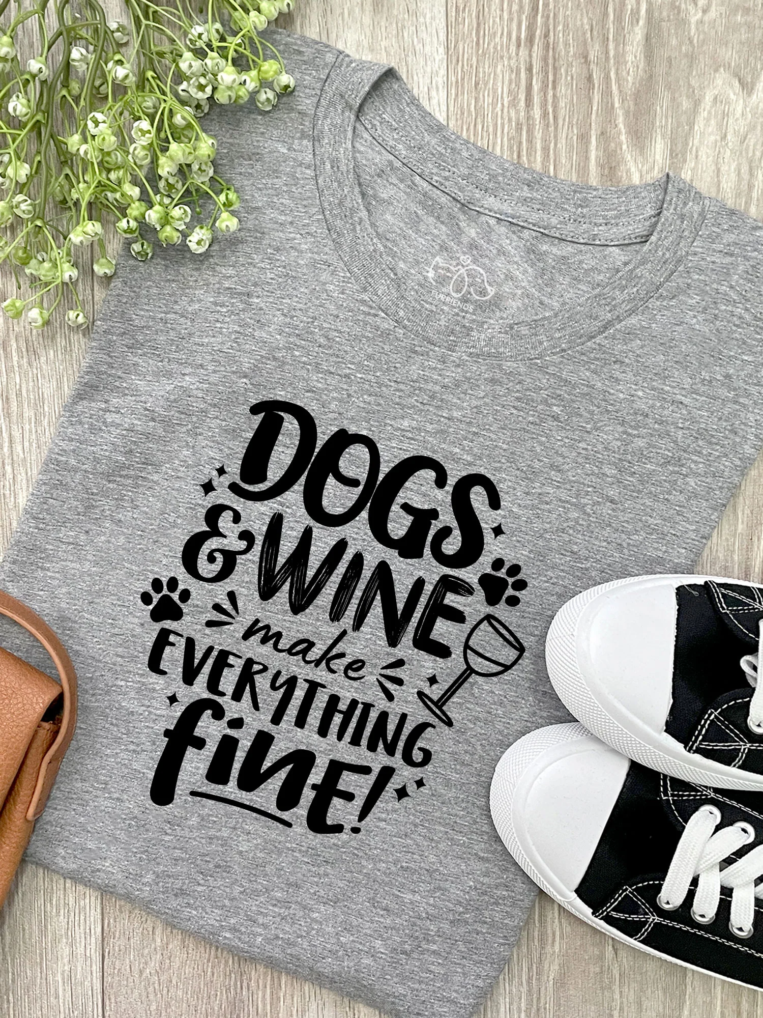 Dogs & Wine Make Everything Fine Ava Women's Regular Fit Tee - Image 2