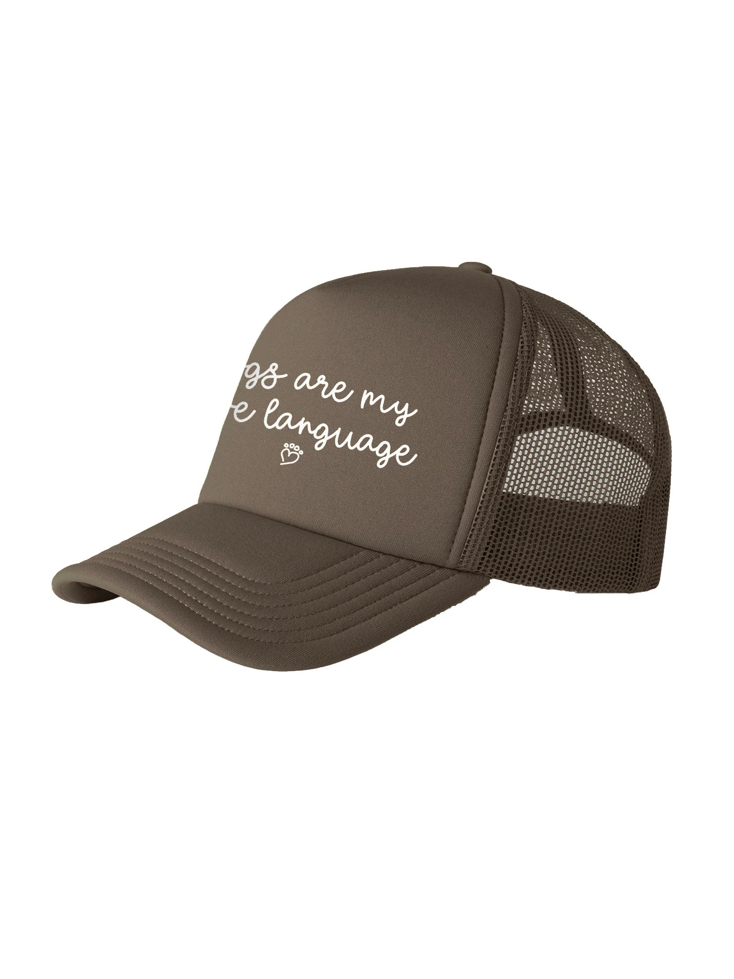 Dogs Are My Love Language Foam Trucker Cap - Image 11