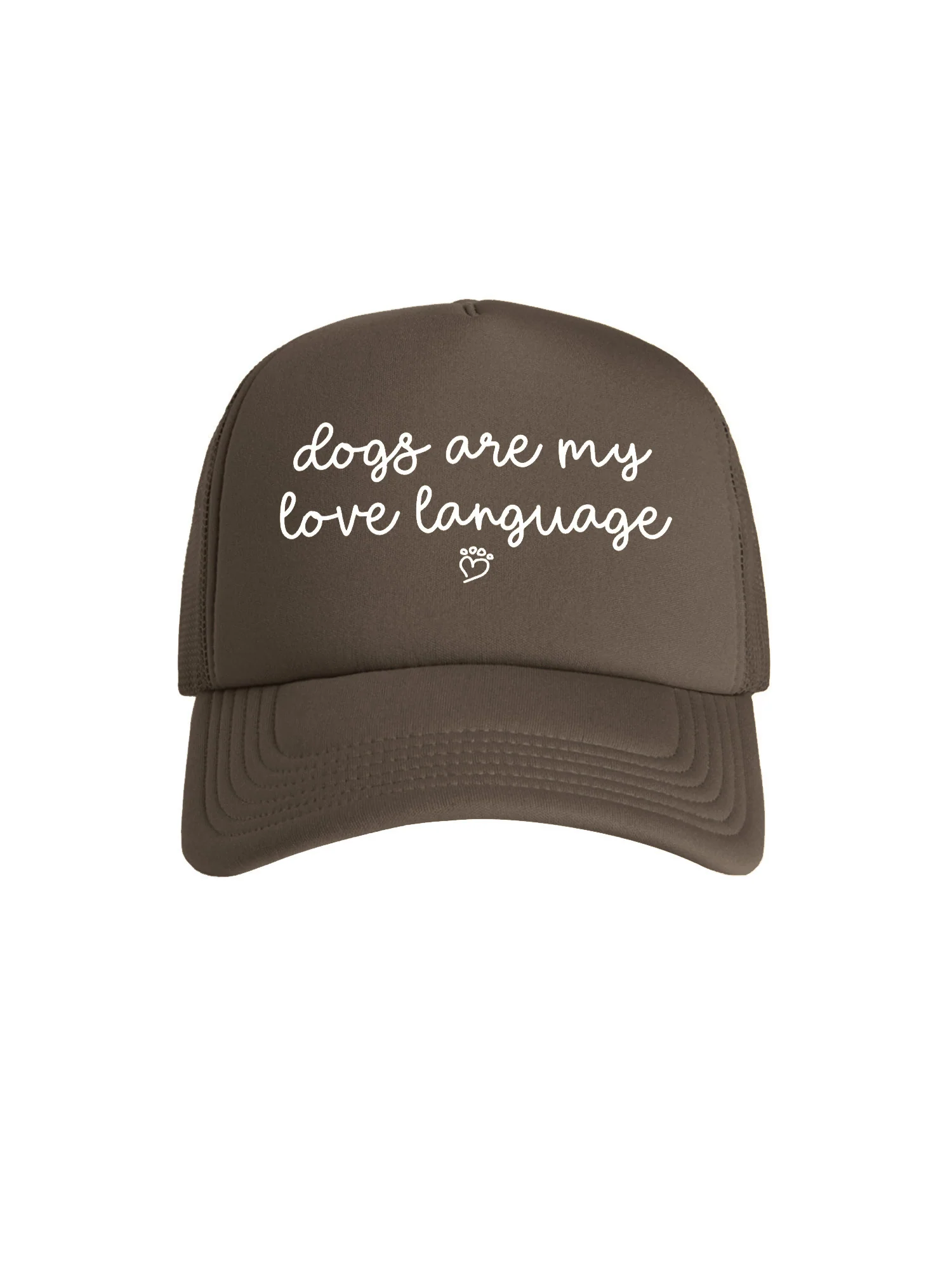Dogs Are My Love Language Foam Trucker Cap - Image 12