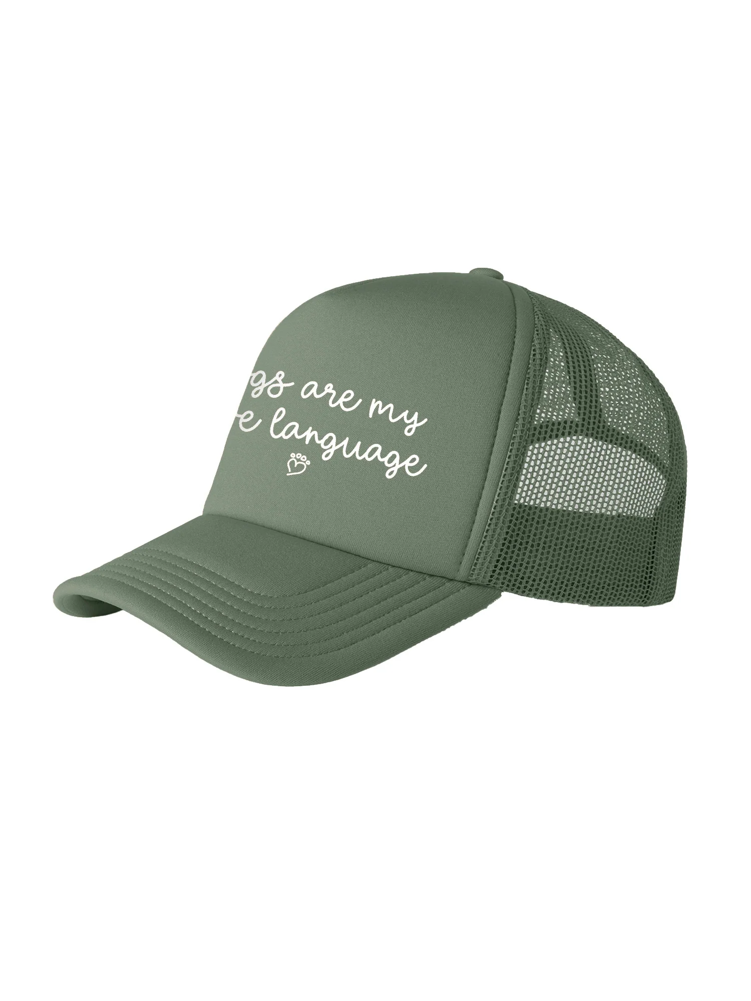 Dogs Are My Love Language Foam Trucker Cap - Image 15