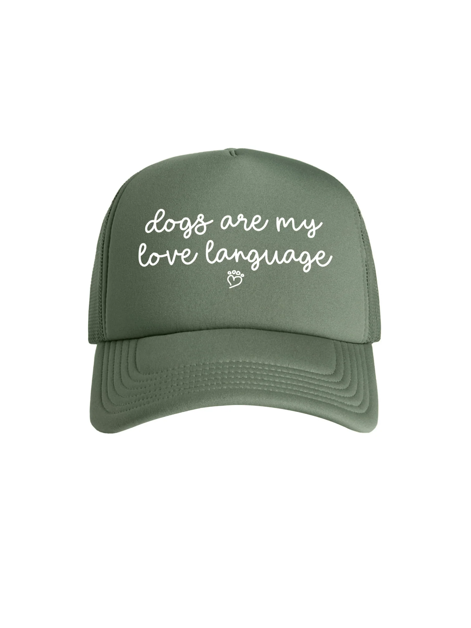 Dogs Are My Love Language Foam Trucker Cap - Image 16