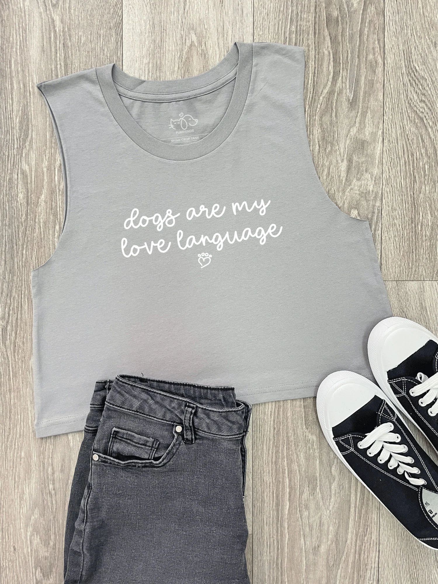 Dogs Are My Love Language Myah Crop Tank - Image 3
