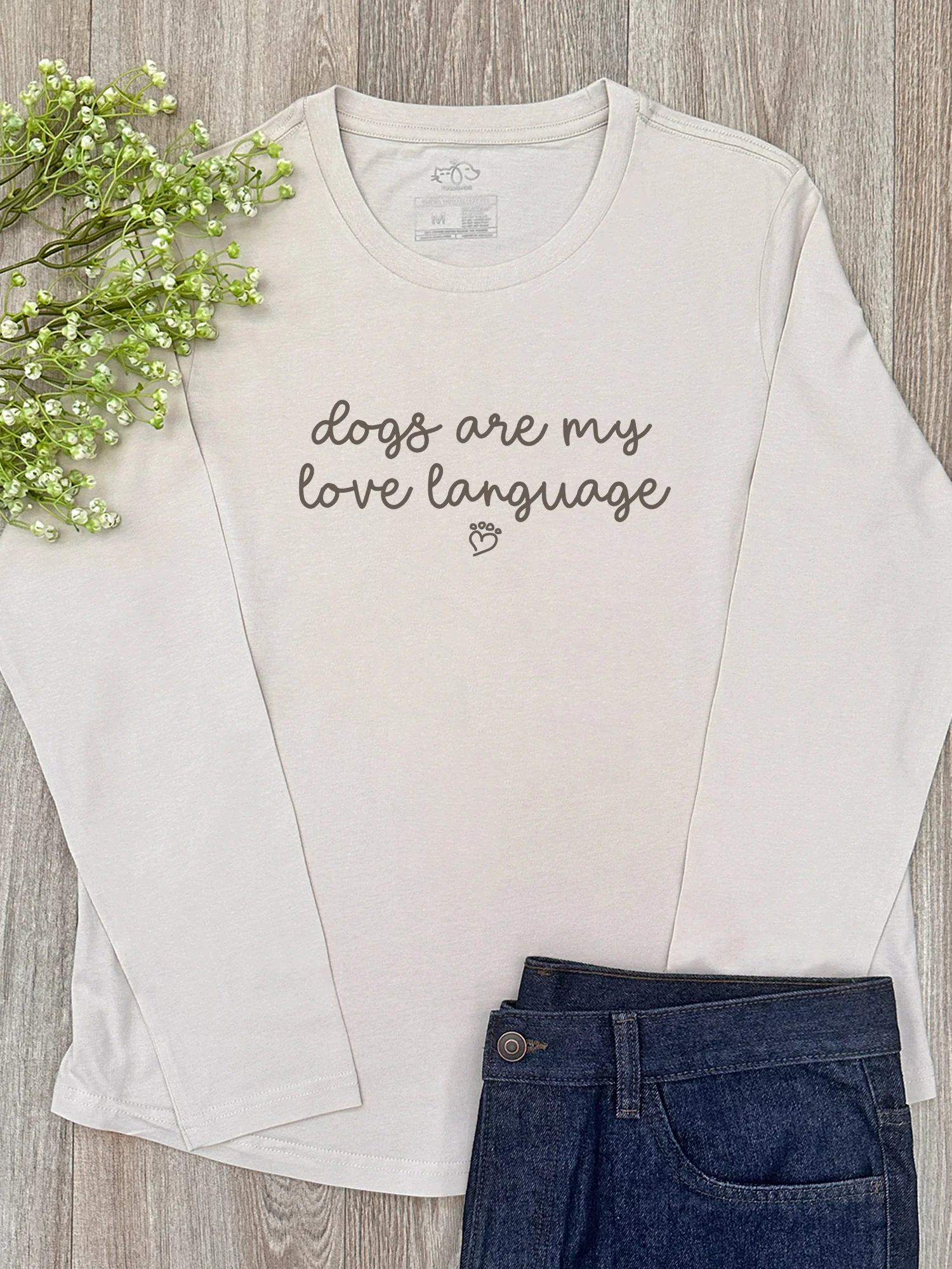Dogs Are My Love Language Olivia Long Sleeve Tee - Image 3