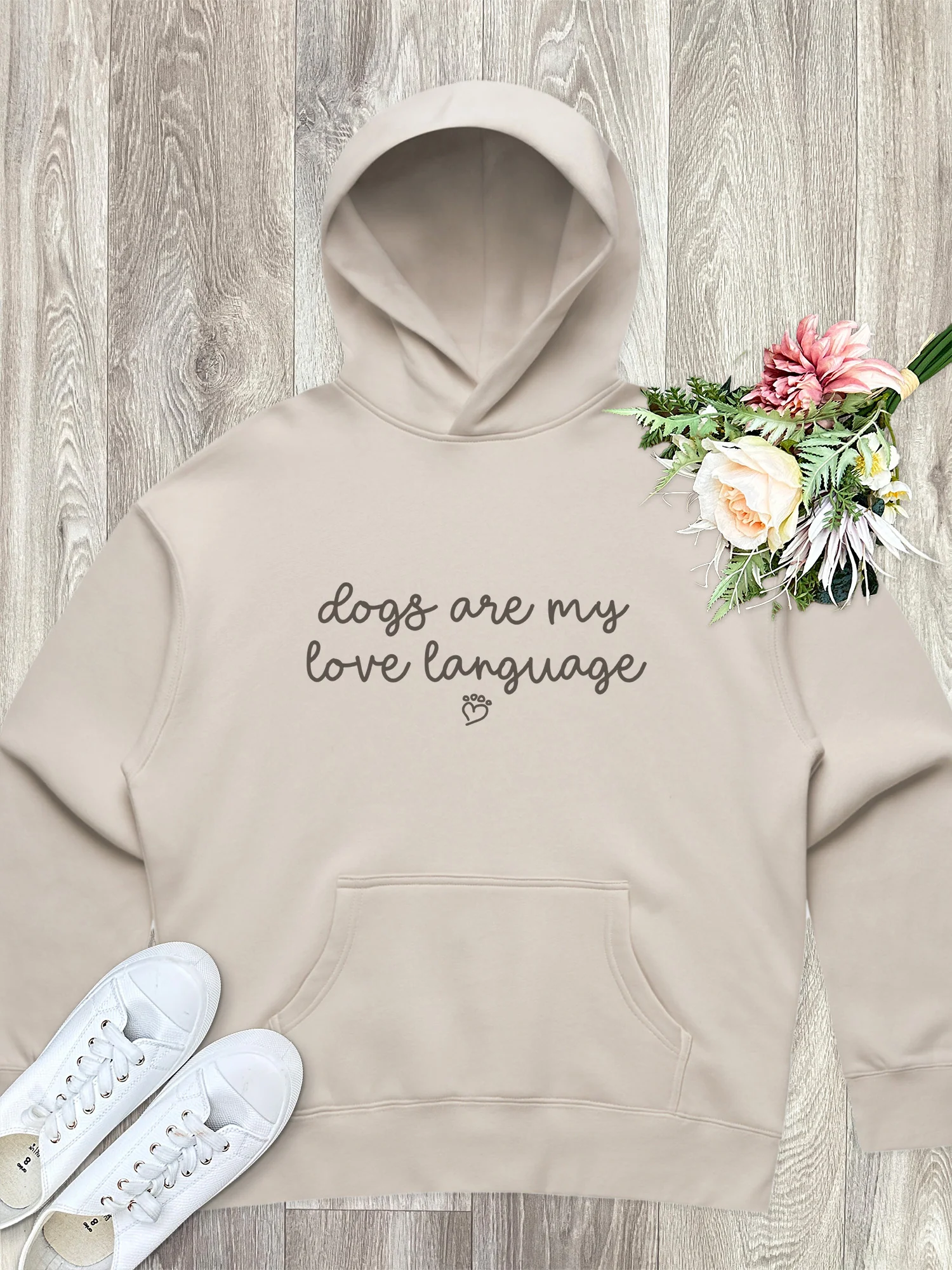 Dogs Are My Love Language Women's Comfort Hood - Image 4