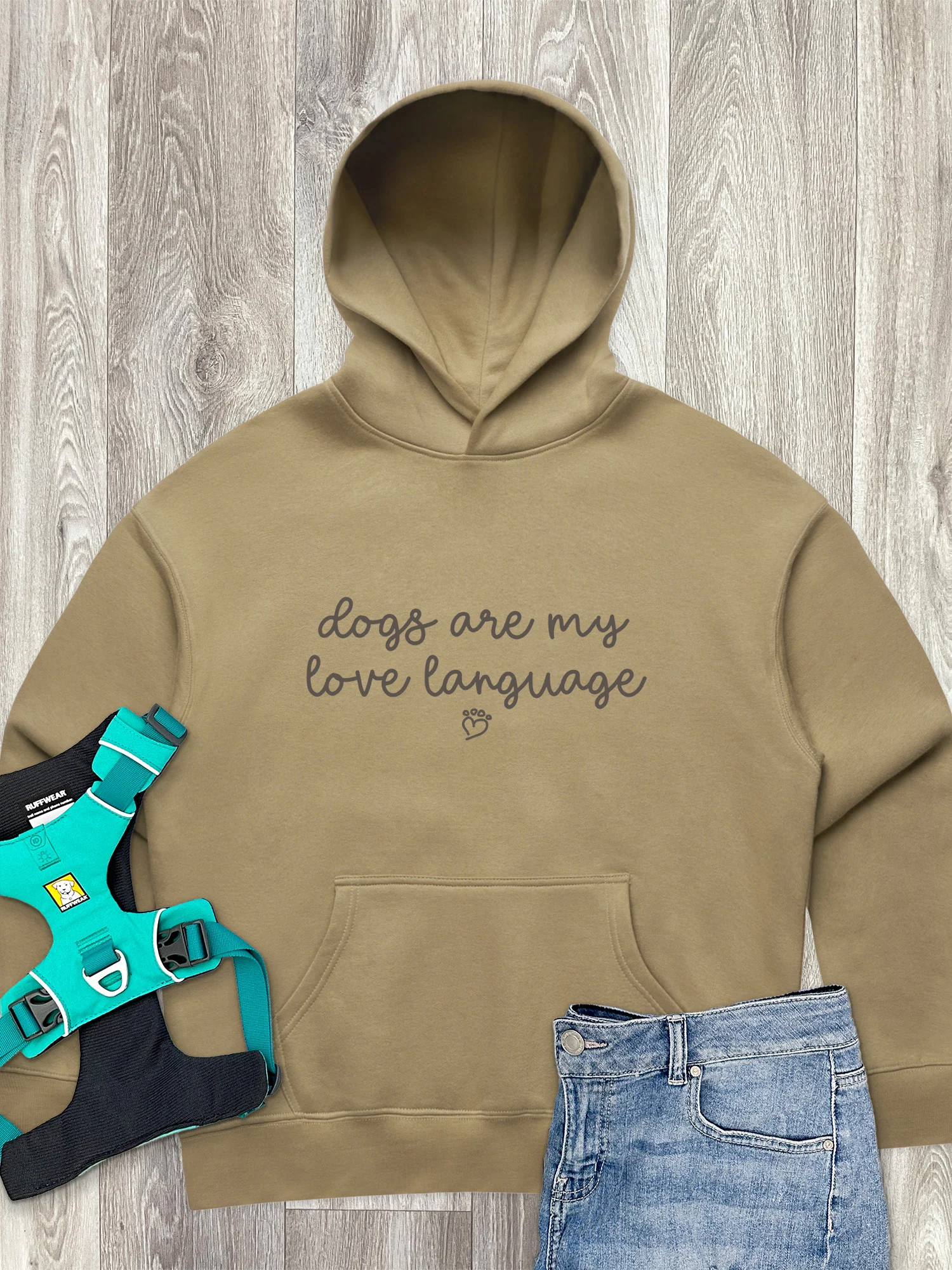 Dogs Are My Love Language Women's Comfort Hood - Image 5