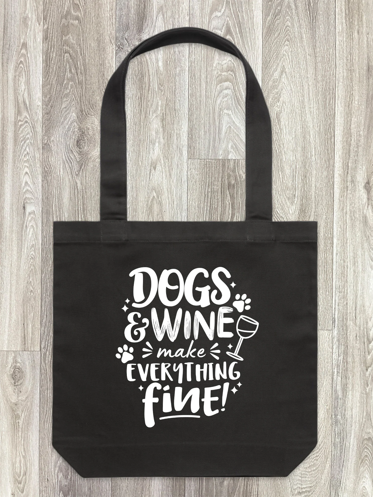 Dogs & Wine Make Everything Fine Edith Tote Bag - Image 10
