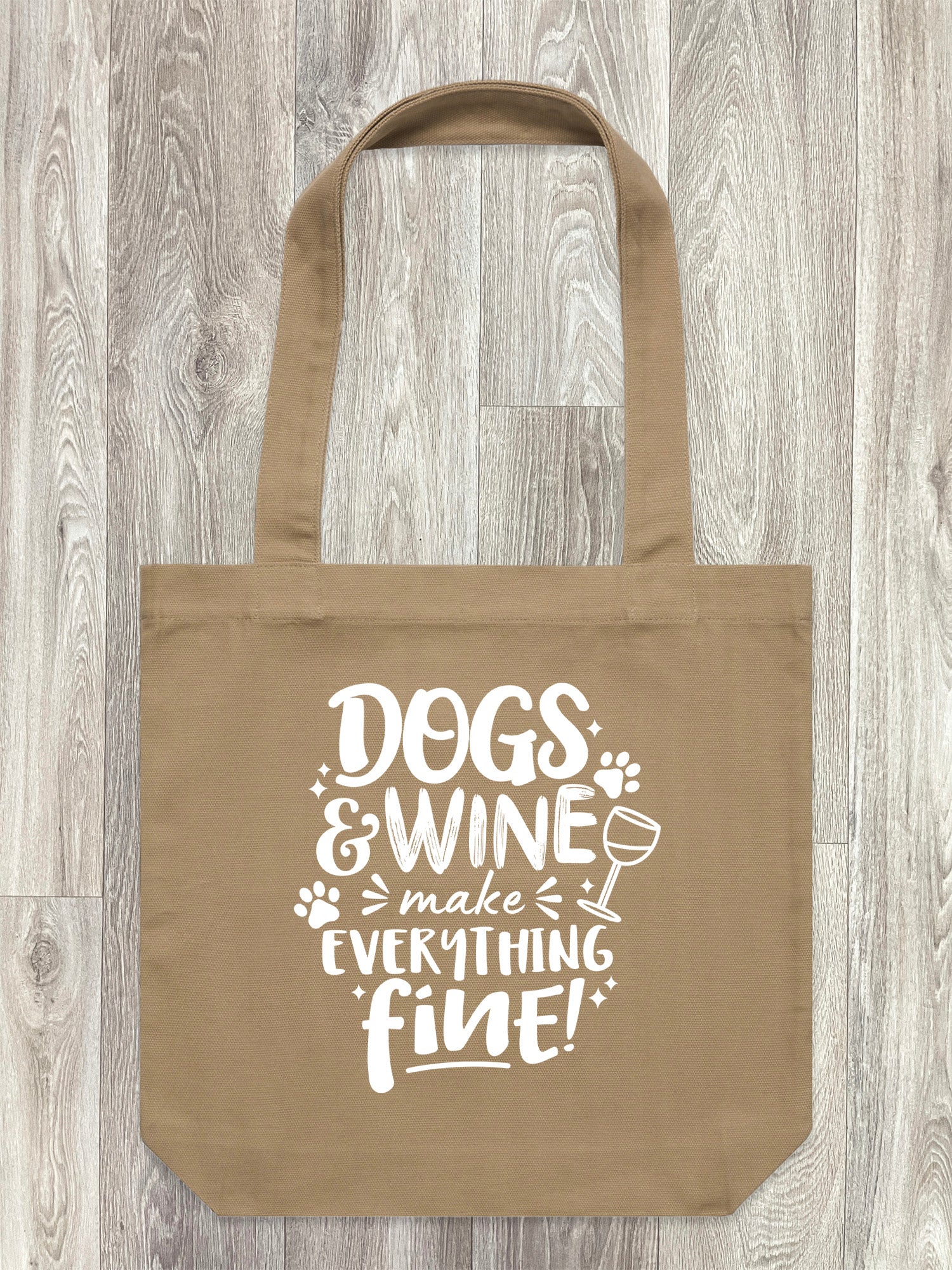 Dogs & Wine Make Everything Fine Edith Tote Bag - Image 4