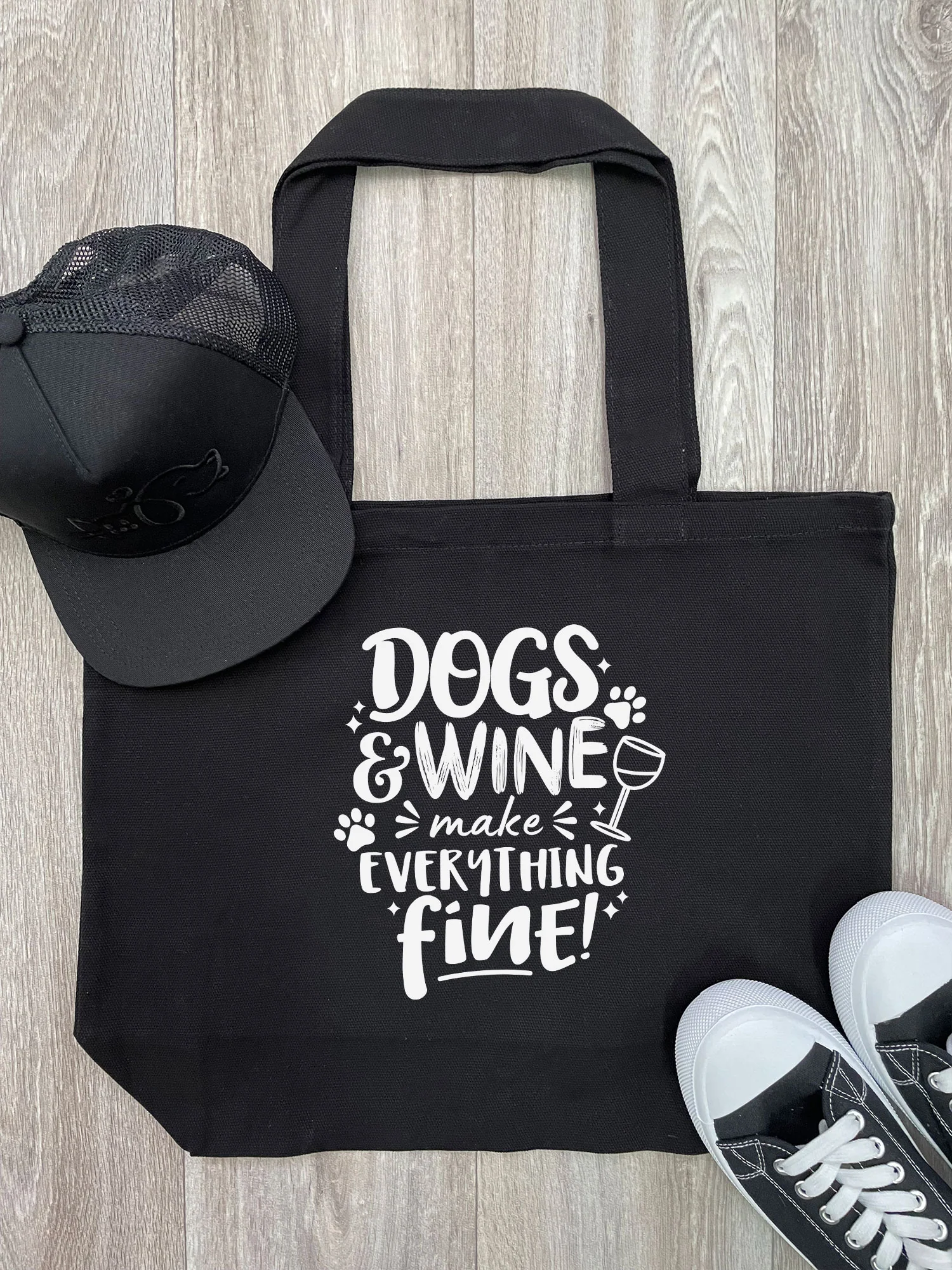 Dogs & Wine Make Everything Fine Stella Tote Bag