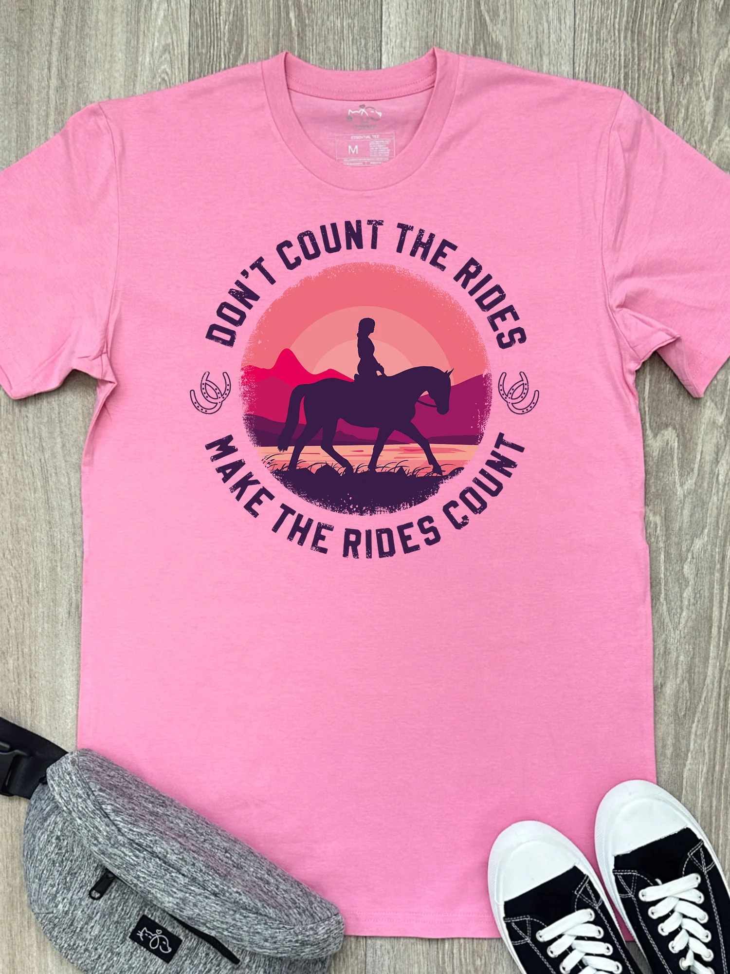 Don't Count The Rides Essential Unisex Tee - Image 3