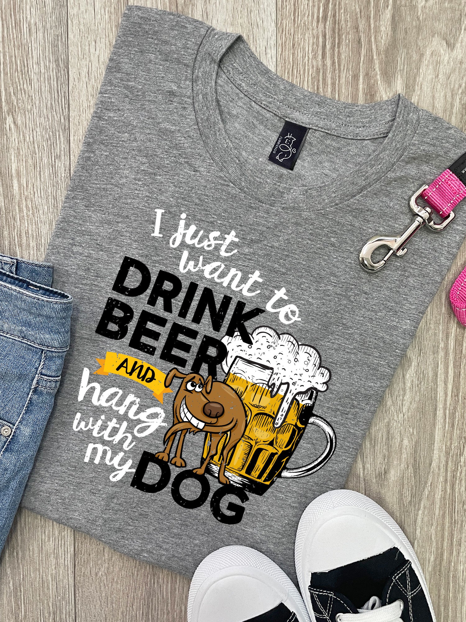 Drink Beer & Hang With My Dog Ava Women's Regular Fit Tee - Image 2